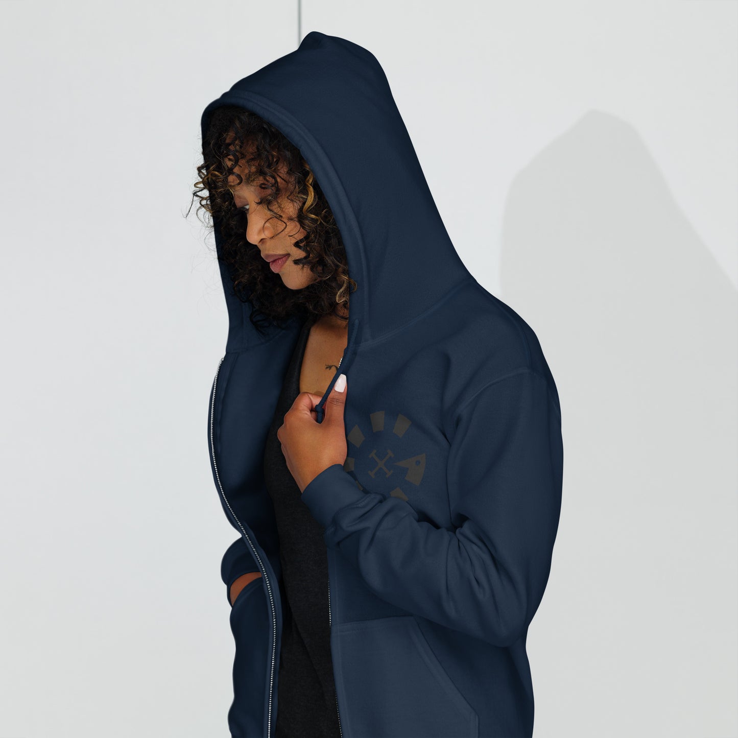 Big G Black Unisex heavy blend zip hoodie