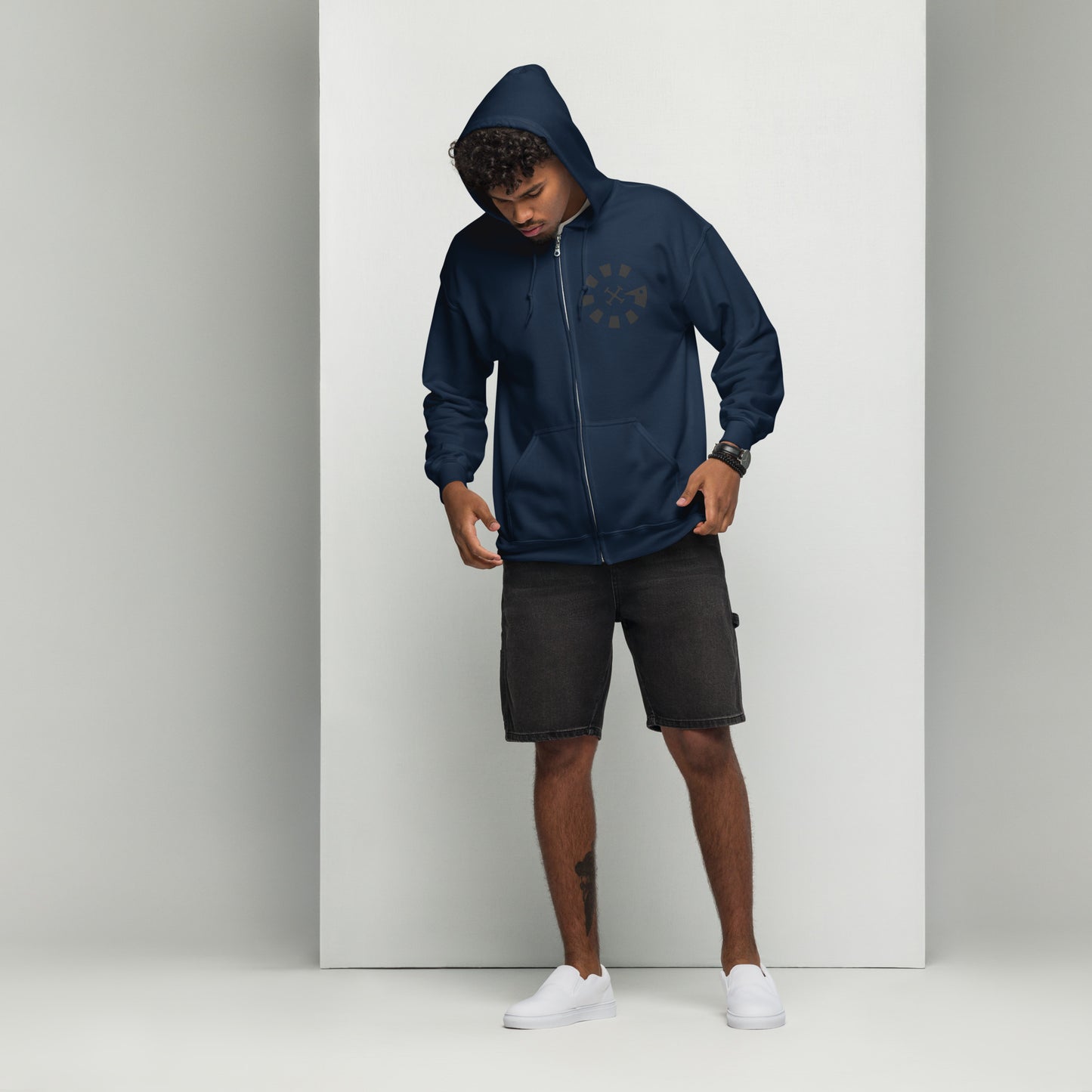 Big G Black Unisex heavy blend zip hoodie