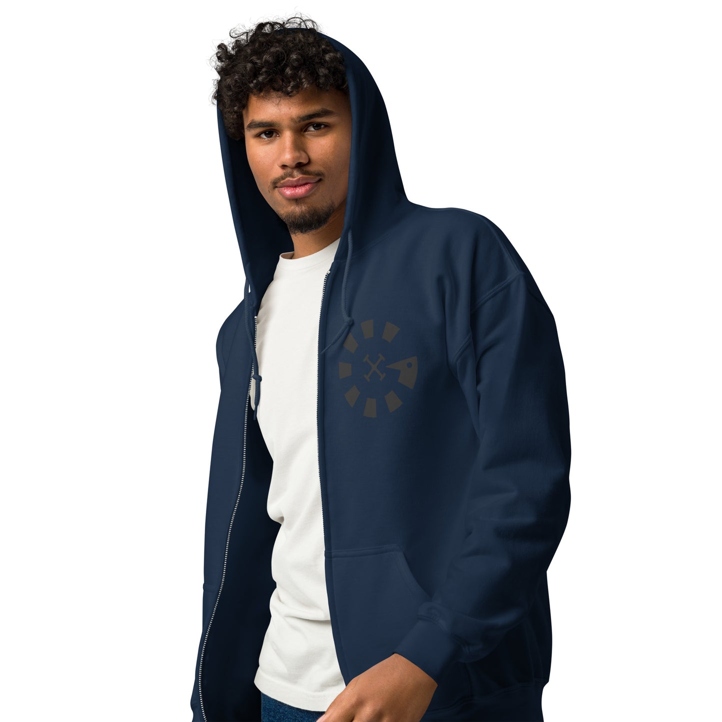 Big G Black Unisex heavy blend zip hoodie
