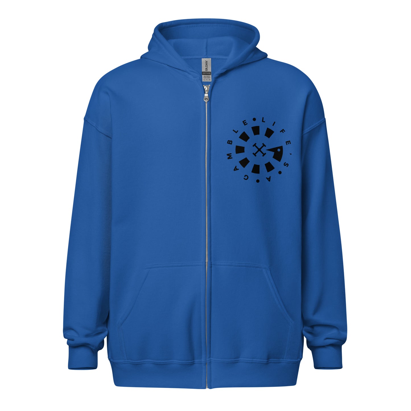 LAG Life's A Gamble Circle Black Unisex heavy blend zip hoodie