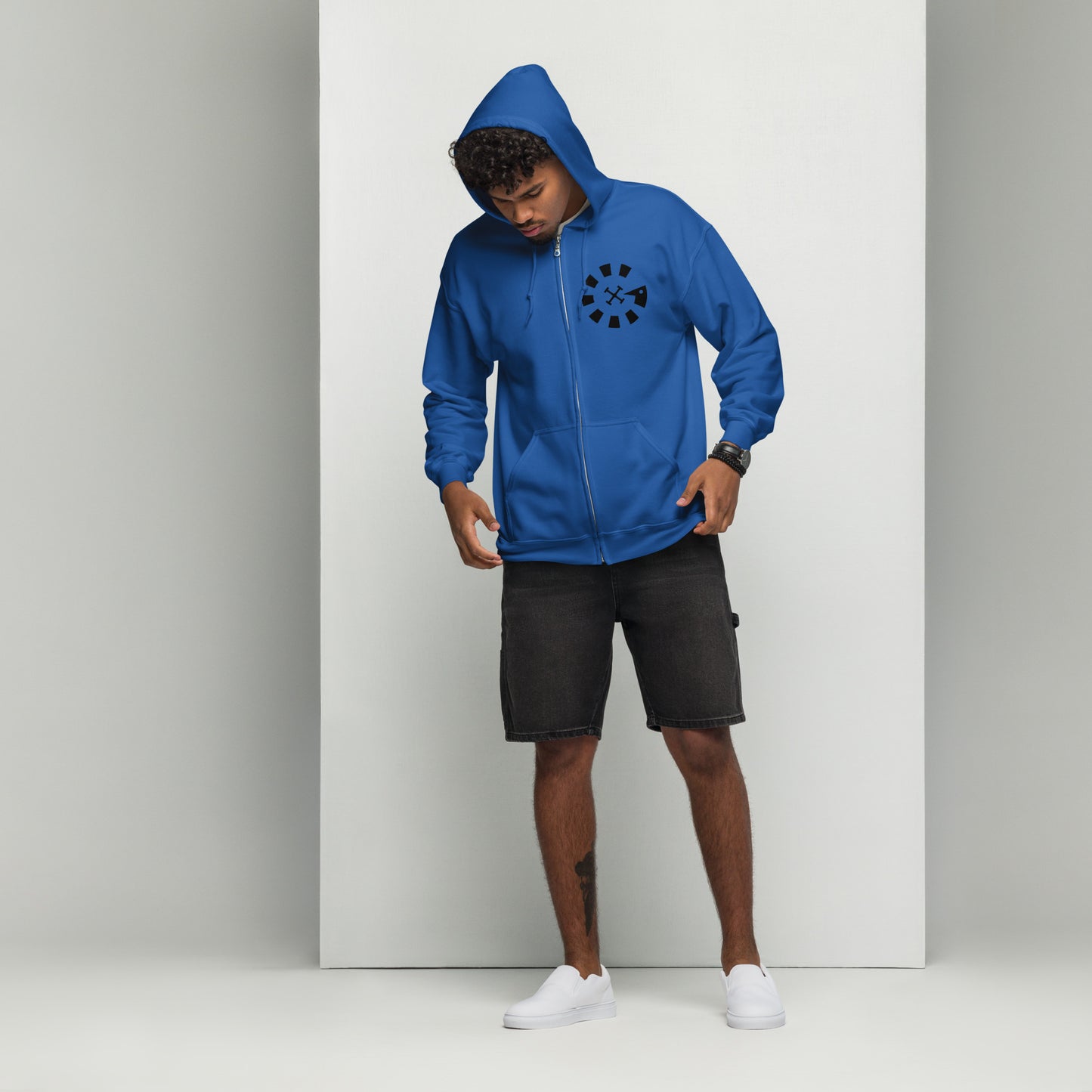 Big G Black Unisex heavy blend zip hoodie