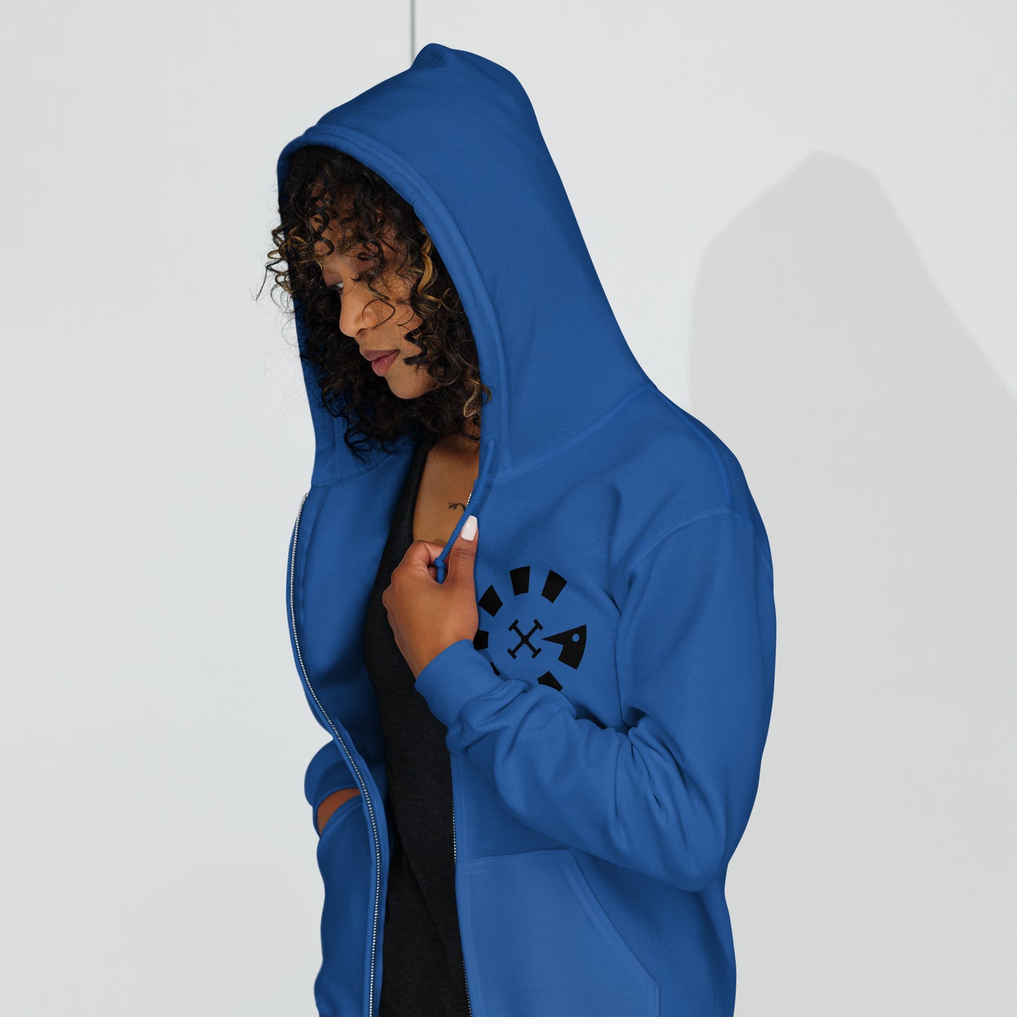 Big G Black Unisex heavy blend zip hoodie
