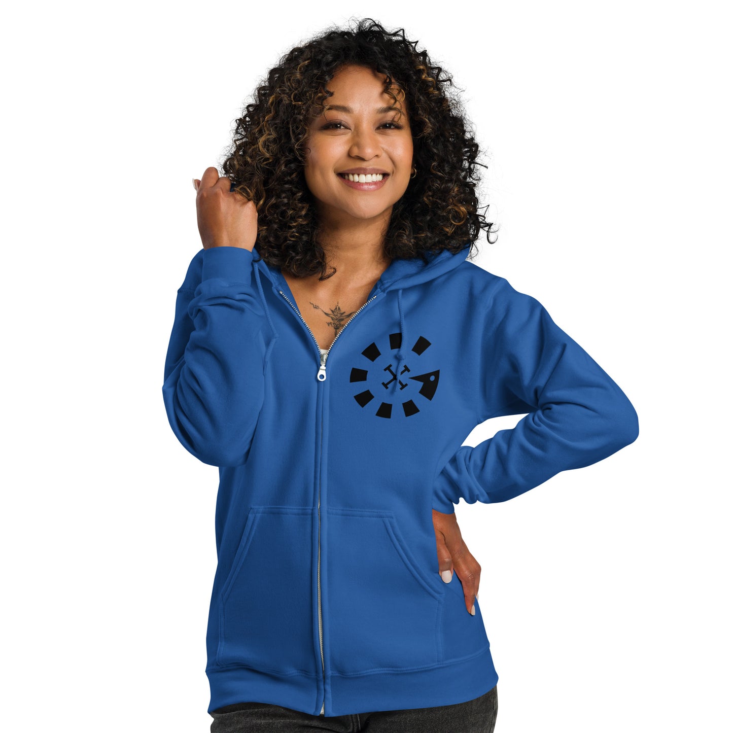 Big G Black Unisex heavy blend zip hoodie