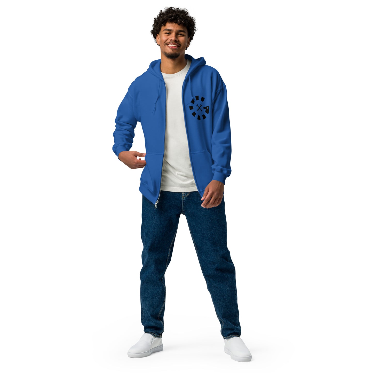 Big G Black Unisex heavy blend zip hoodie