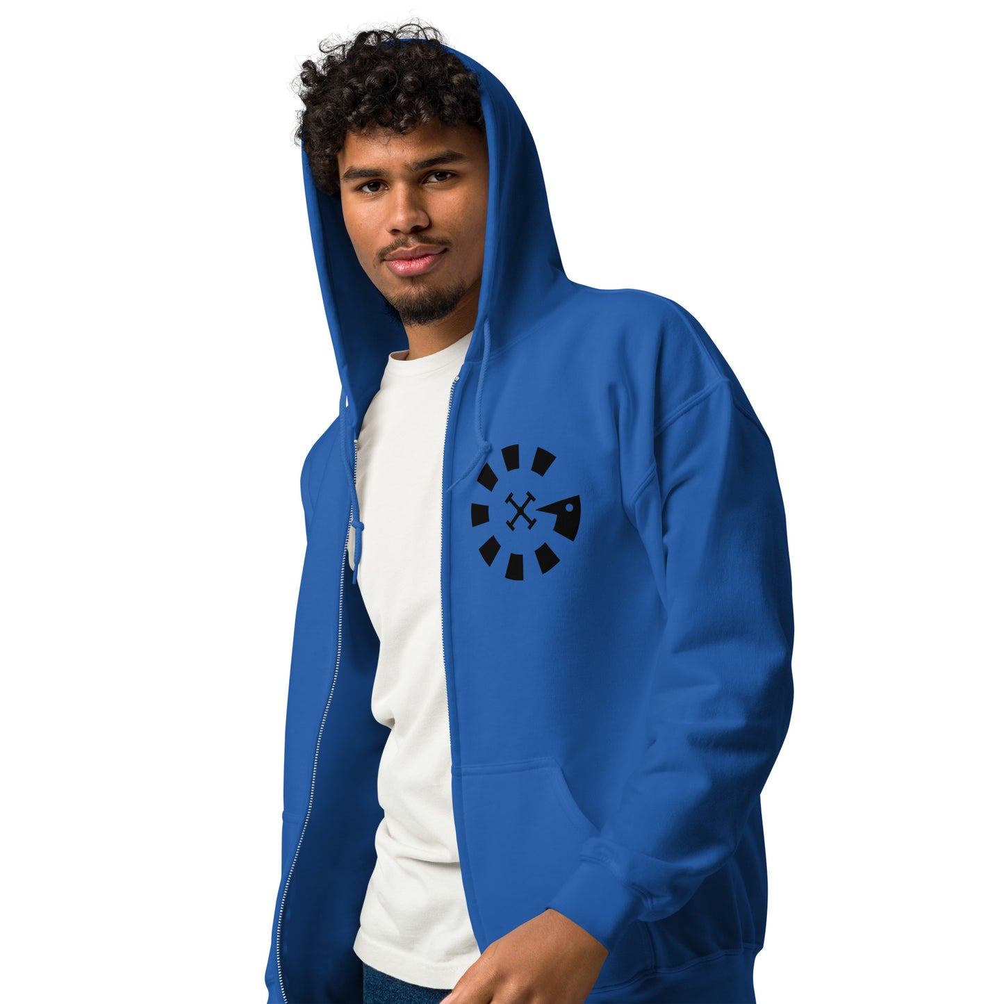 Big G Black Unisex heavy blend zip hoodie