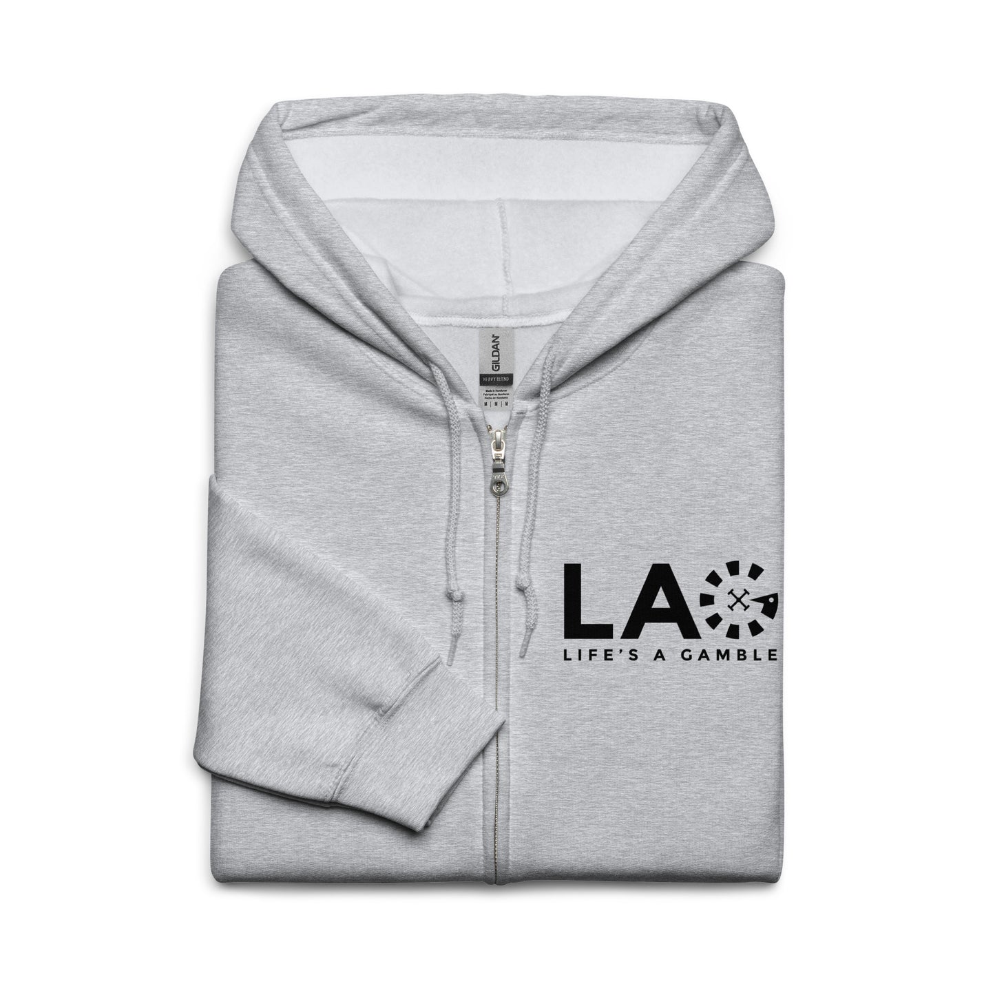 LAG Life's A Gamble Black Unisex heavy blend zip hoodie