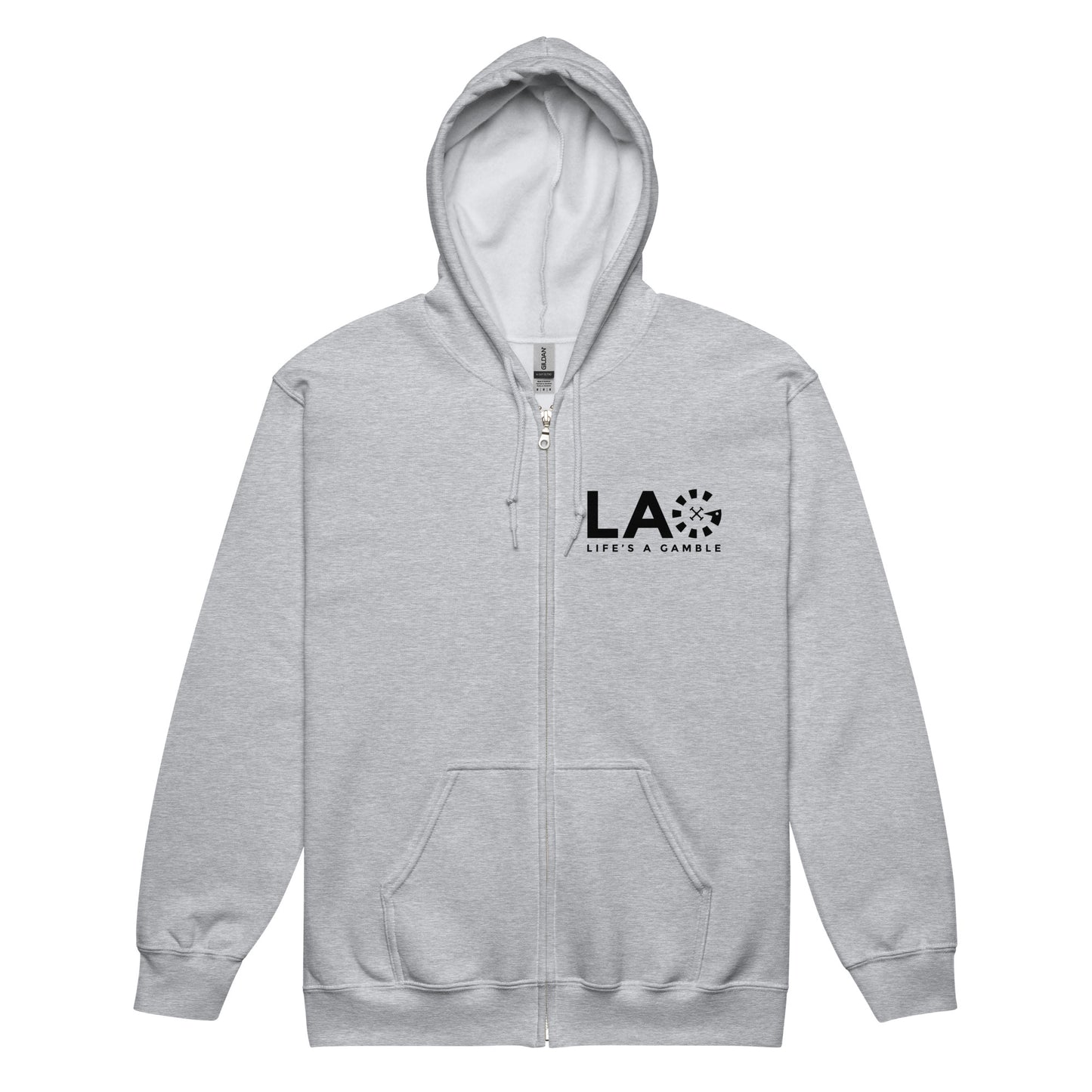 LAG Life's A Gamble Black Unisex heavy blend zip hoodie