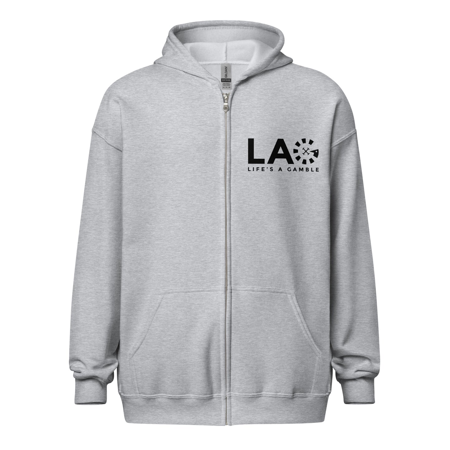 LAG Life's A Gamble Black Unisex heavy blend zip hoodie