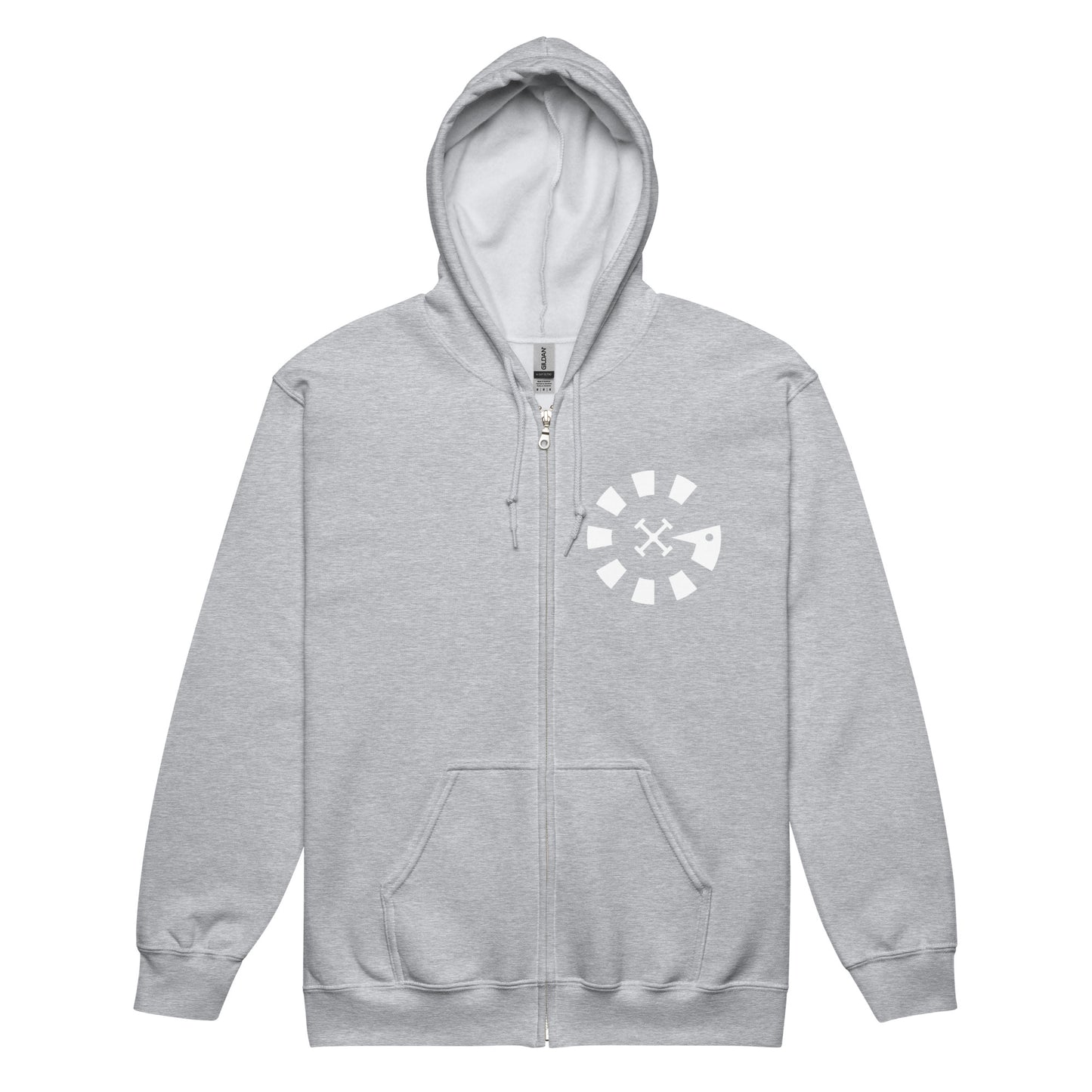 Big G White Unisex heavy blend zip hoodie