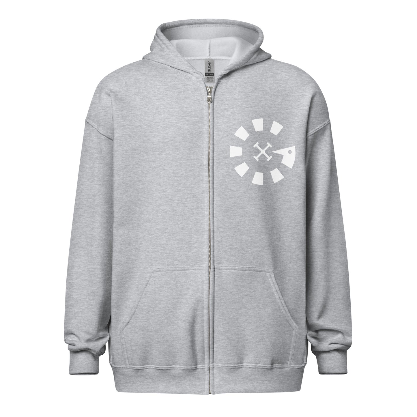 Big G White Unisex heavy blend zip hoodie