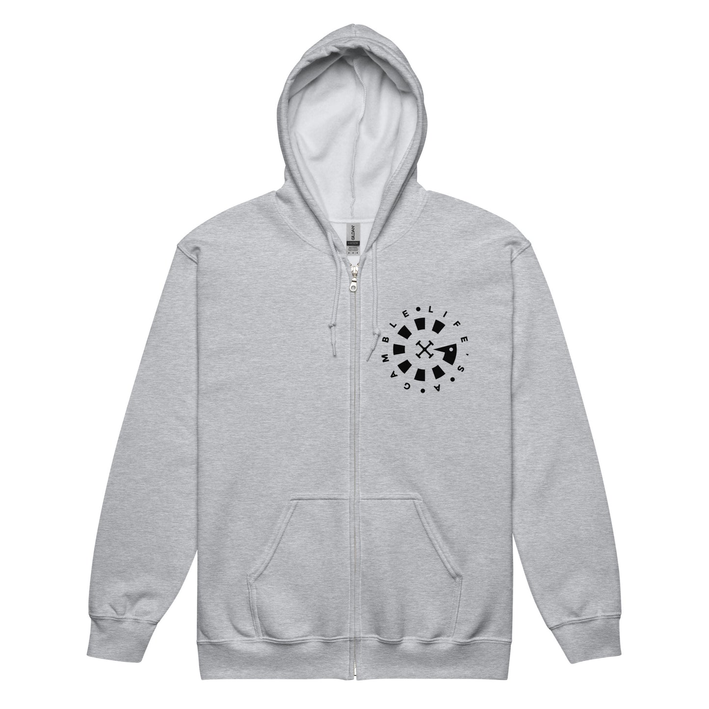 LAG Life's A Gamble Circle Black Unisex heavy blend zip hoodie