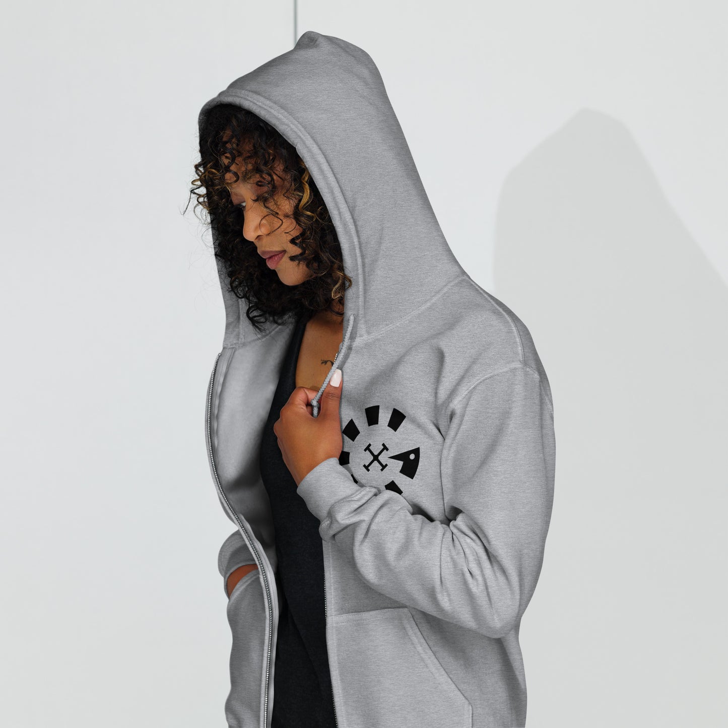 Big G Black Unisex heavy blend zip hoodie
