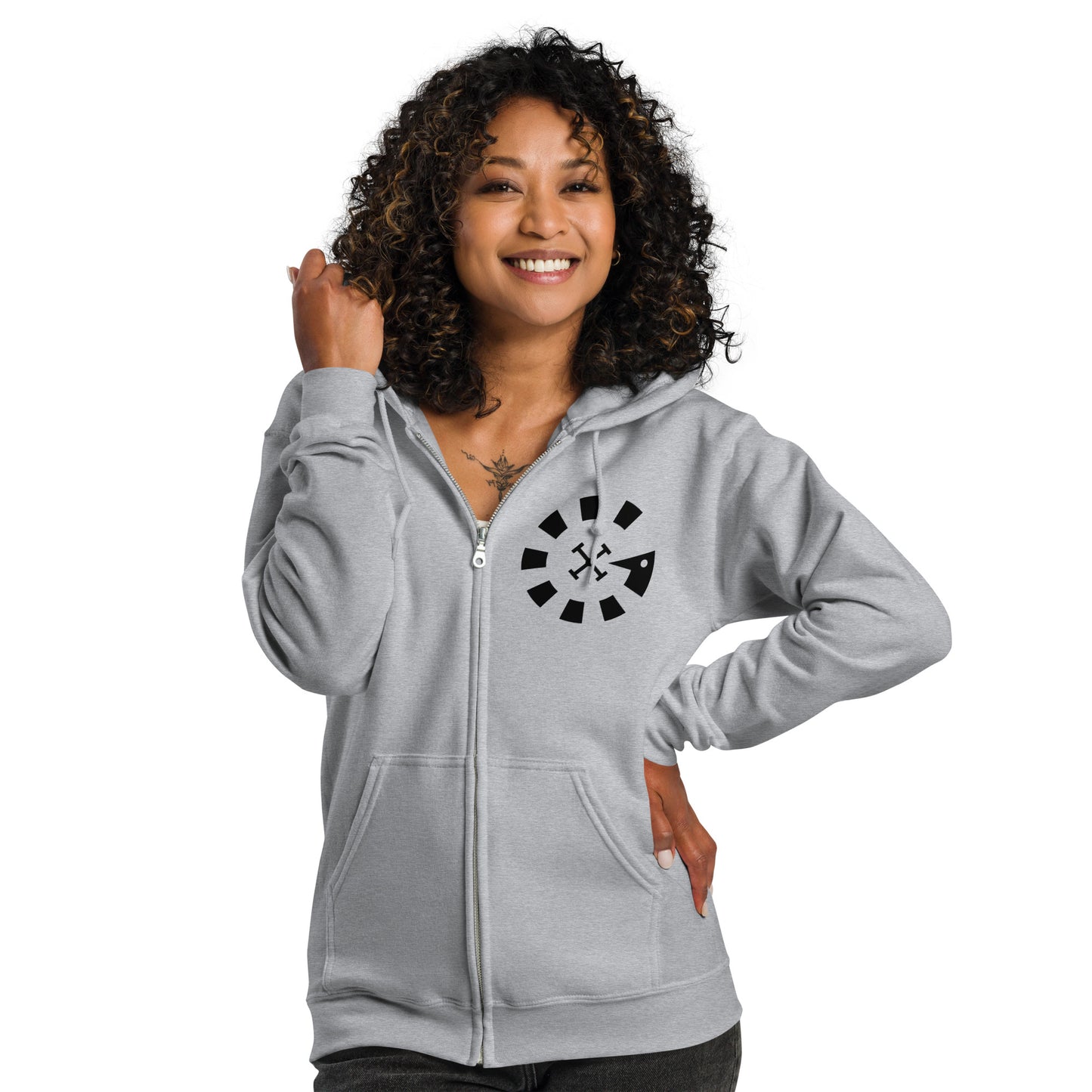 Big G Black Unisex heavy blend zip hoodie