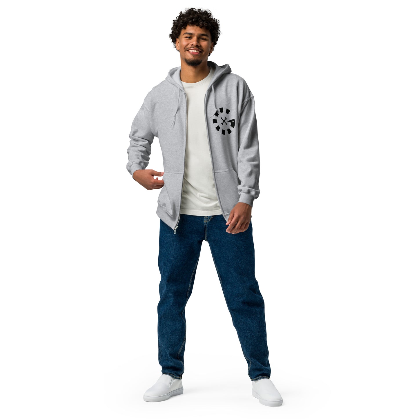 Big G Black Unisex heavy blend zip hoodie