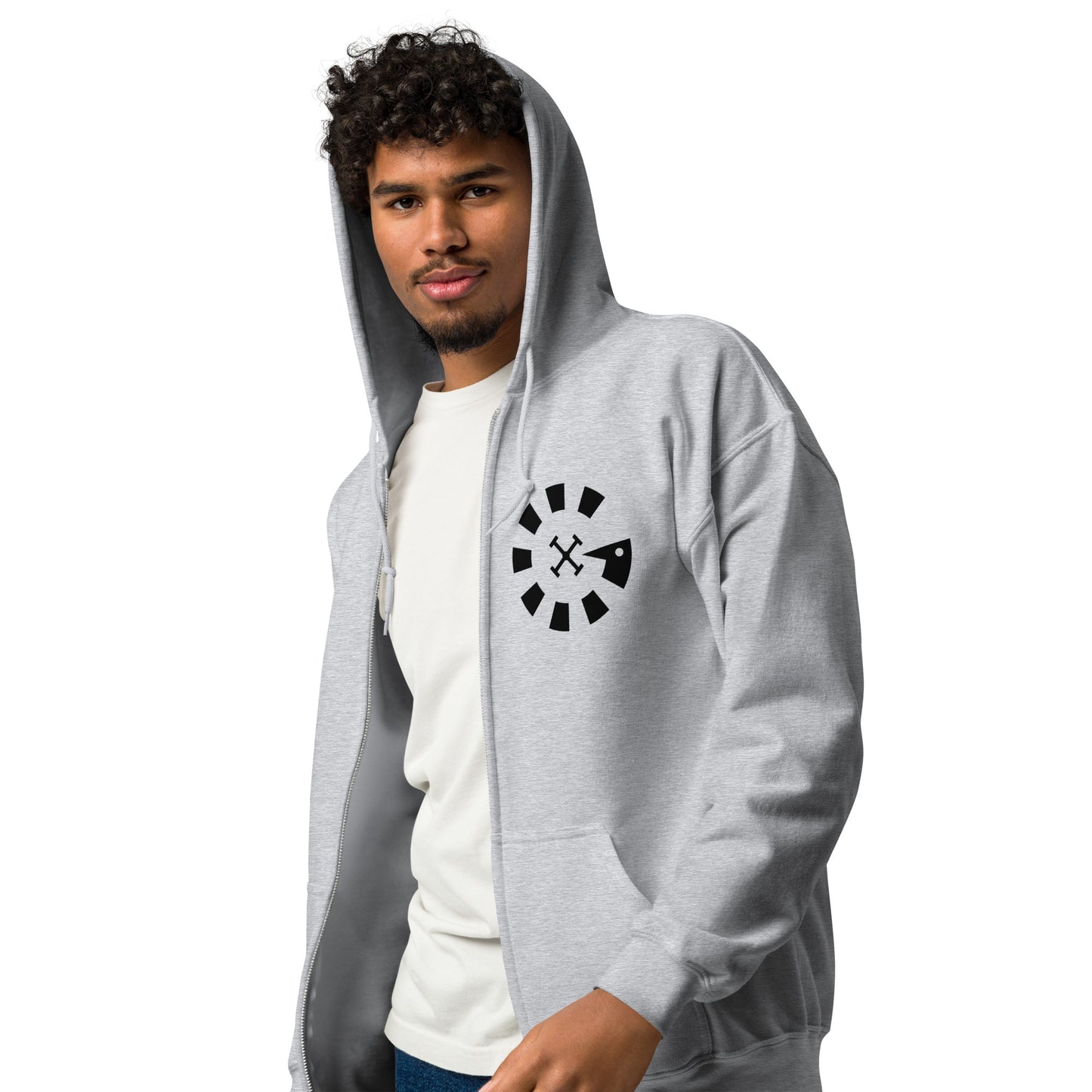 Big G Black Unisex heavy blend zip hoodie