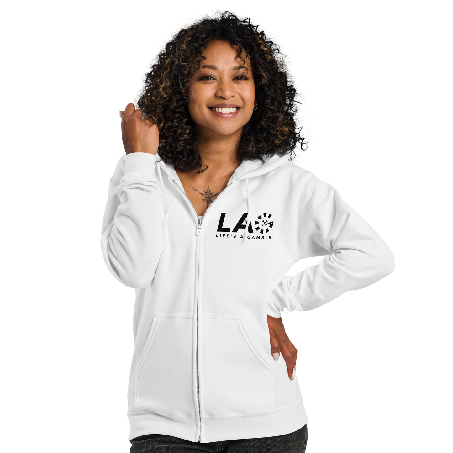 LAG Life's A Gamble Black Unisex heavy blend zip hoodie
