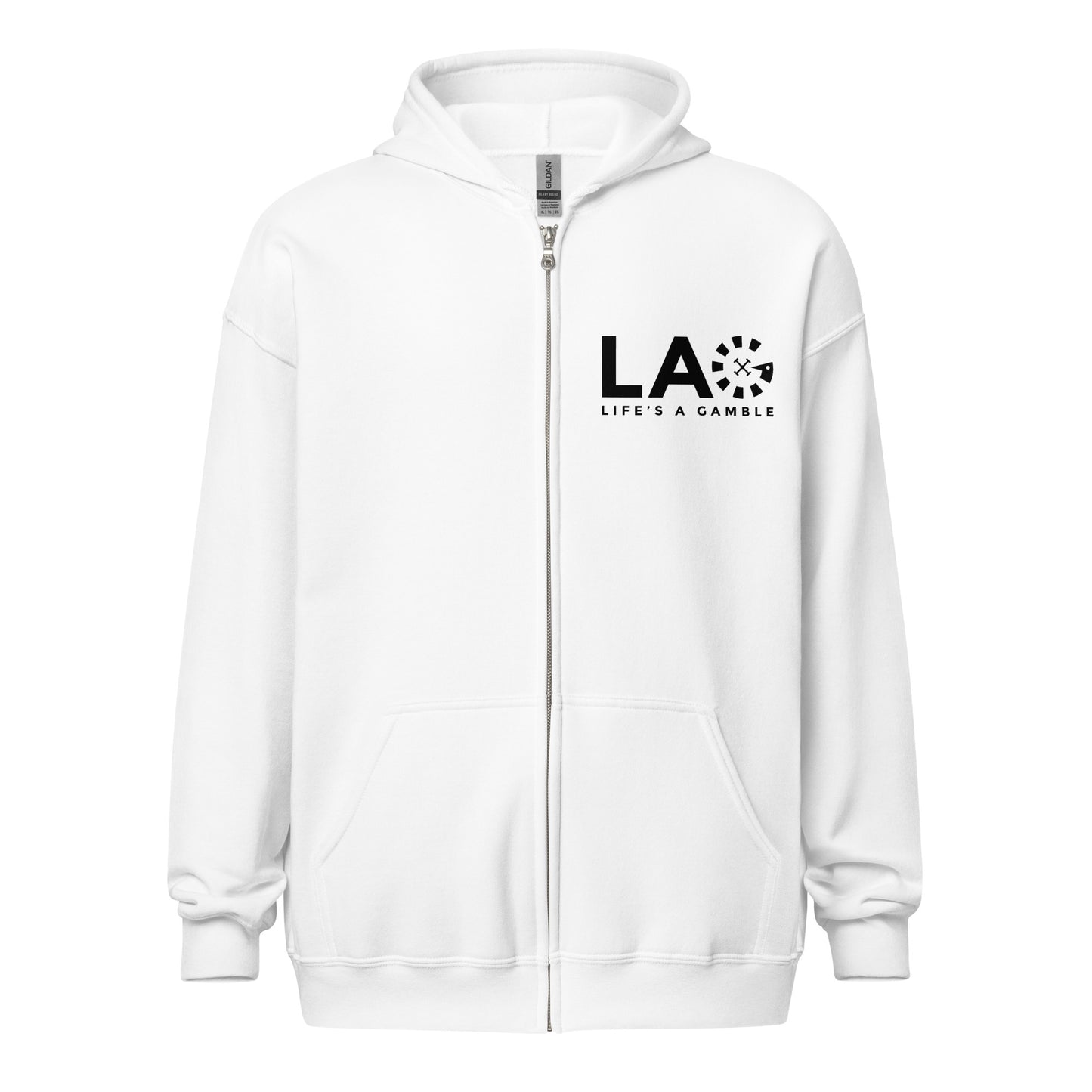 LAG Life's A Gamble Black Unisex heavy blend zip hoodie