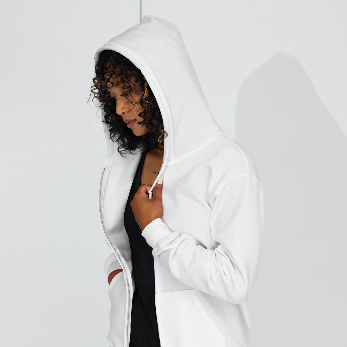 Big G White Unisex heavy blend zip hoodie