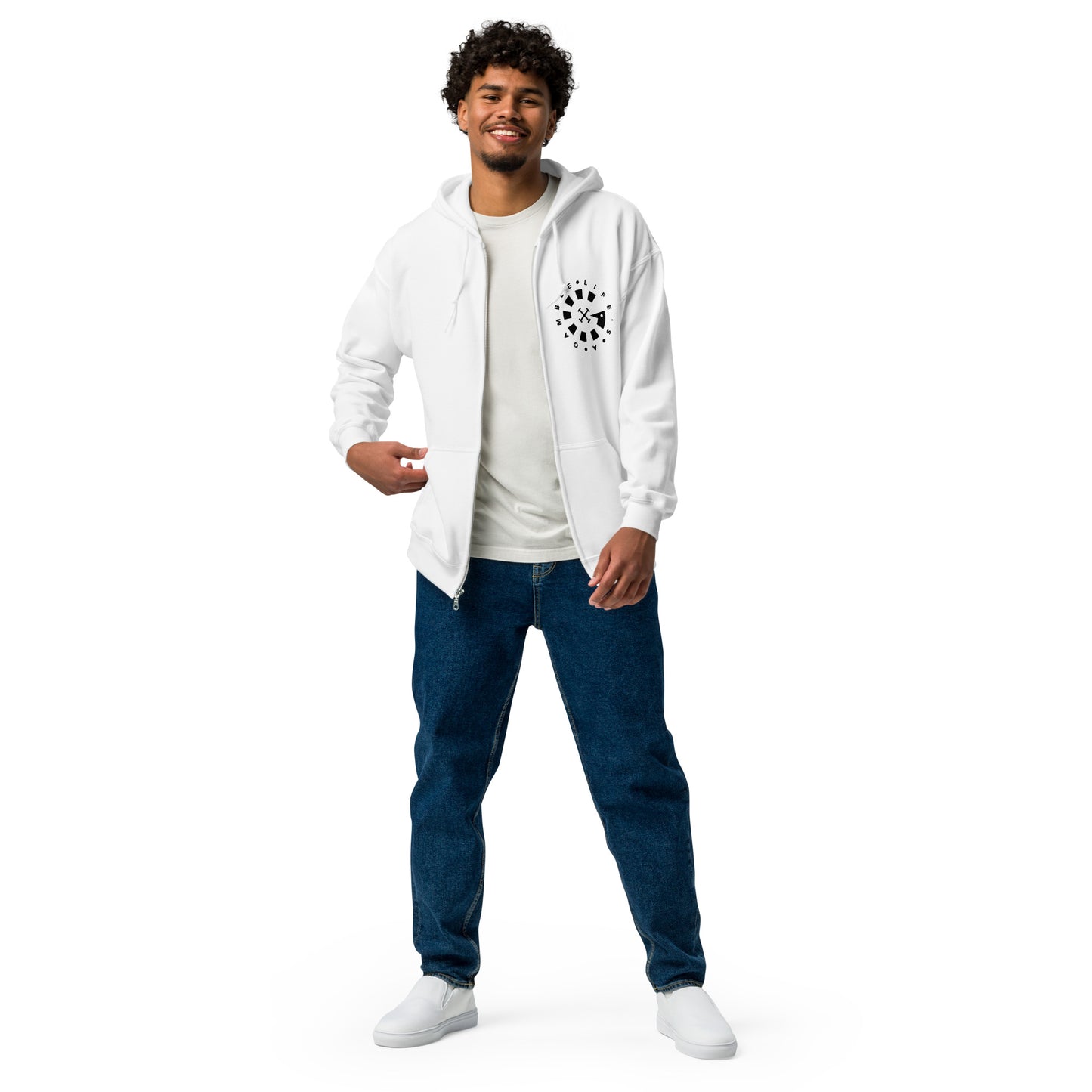 LAG Life's A Gamble Circle Black Unisex heavy blend zip hoodie