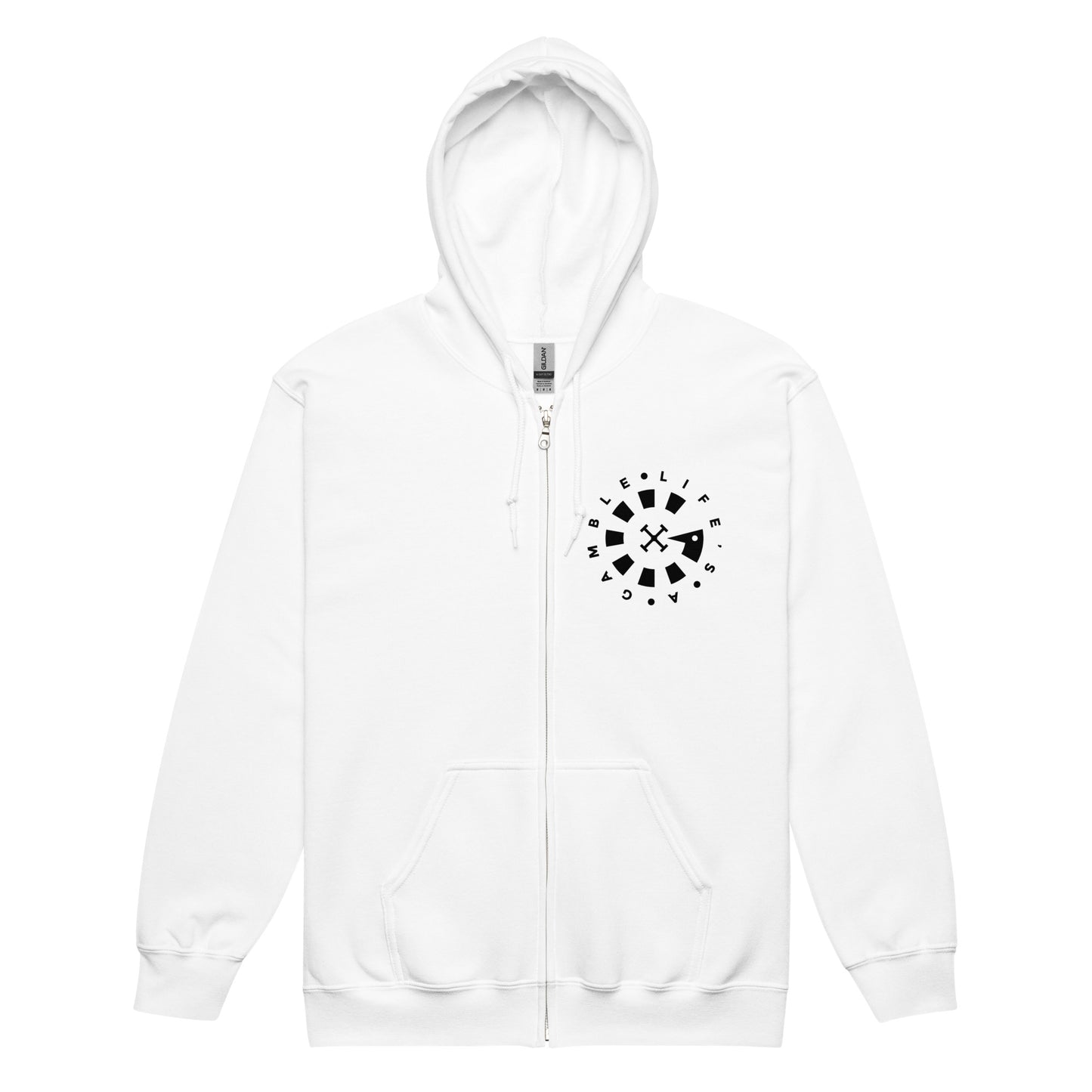 LAG Life's A Gamble Circle Black Unisex heavy blend zip hoodie