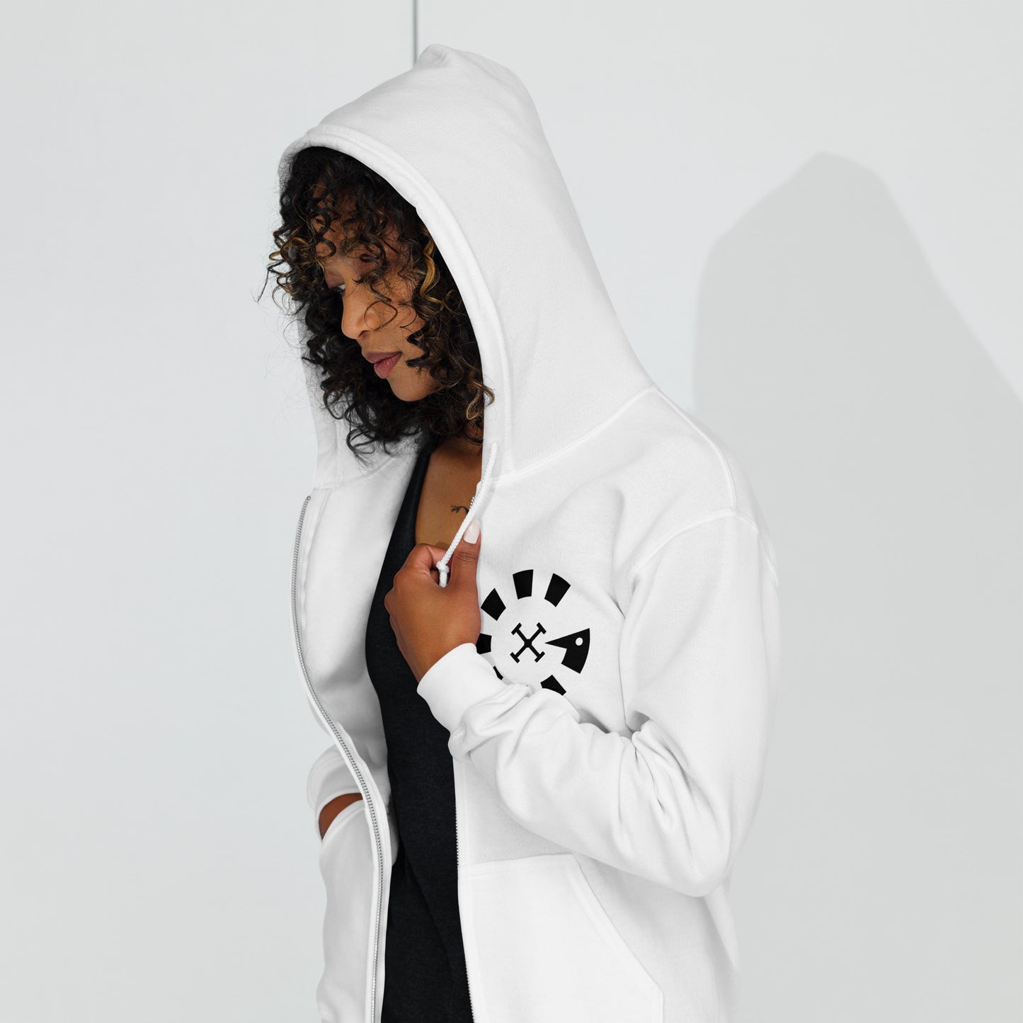 Big G Black Unisex heavy blend zip hoodie