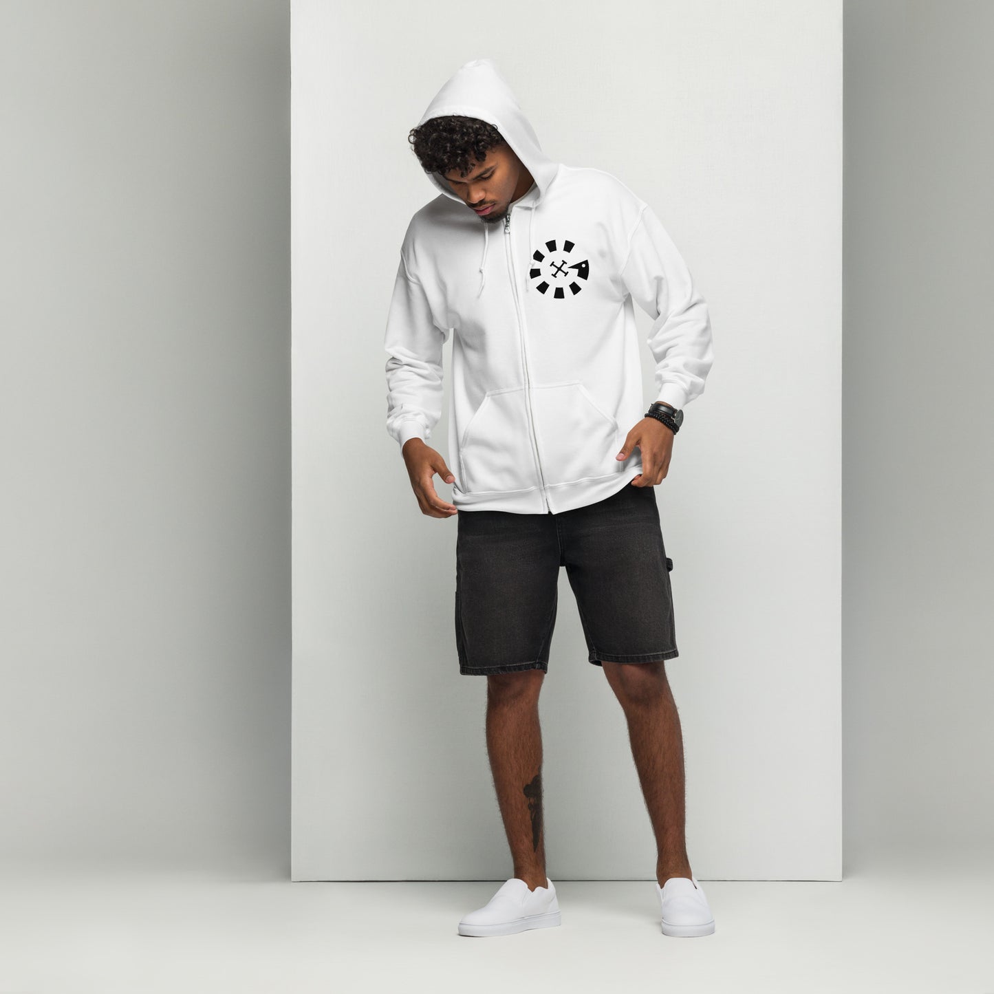 Big G Black Unisex heavy blend zip hoodie