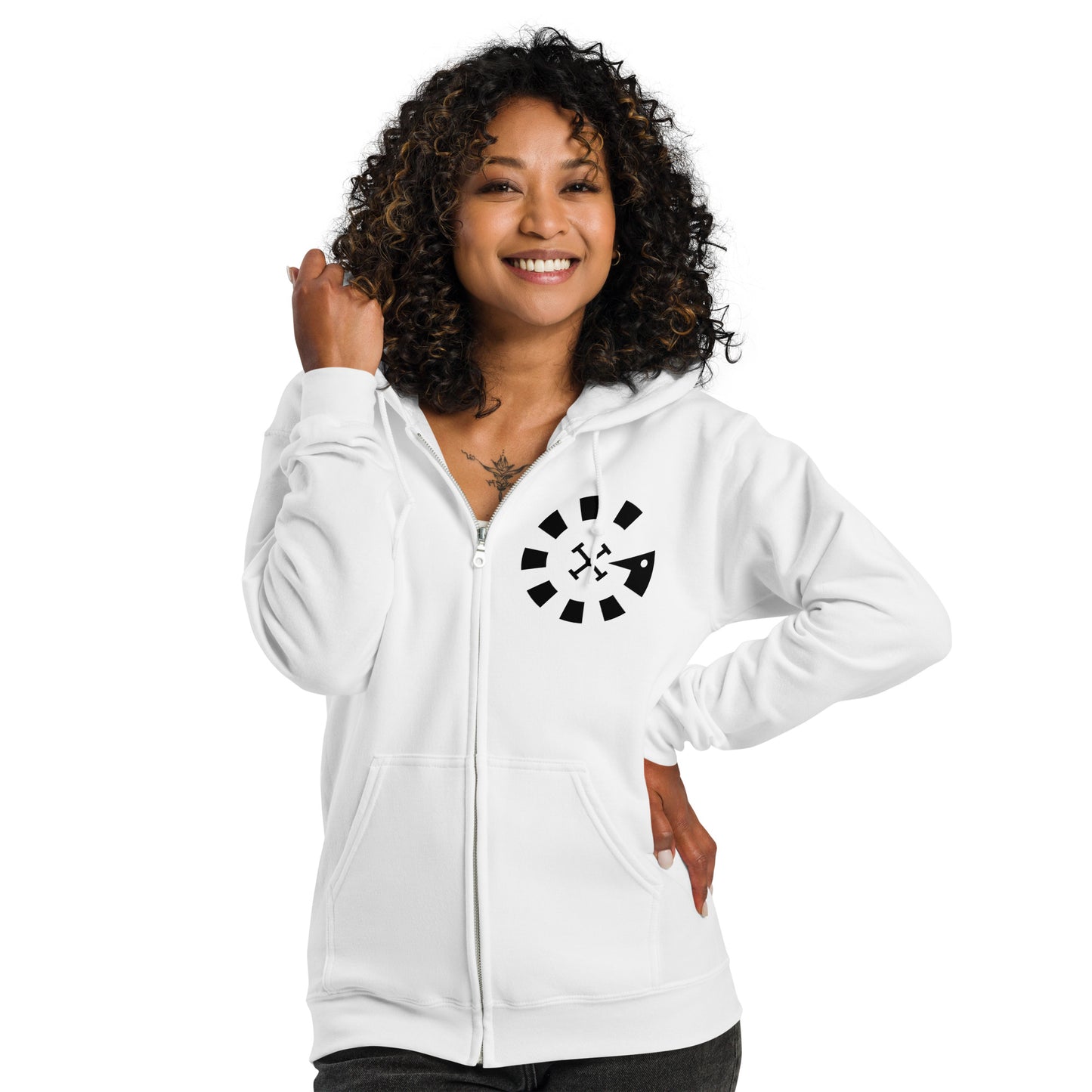 Big G Black Unisex heavy blend zip hoodie