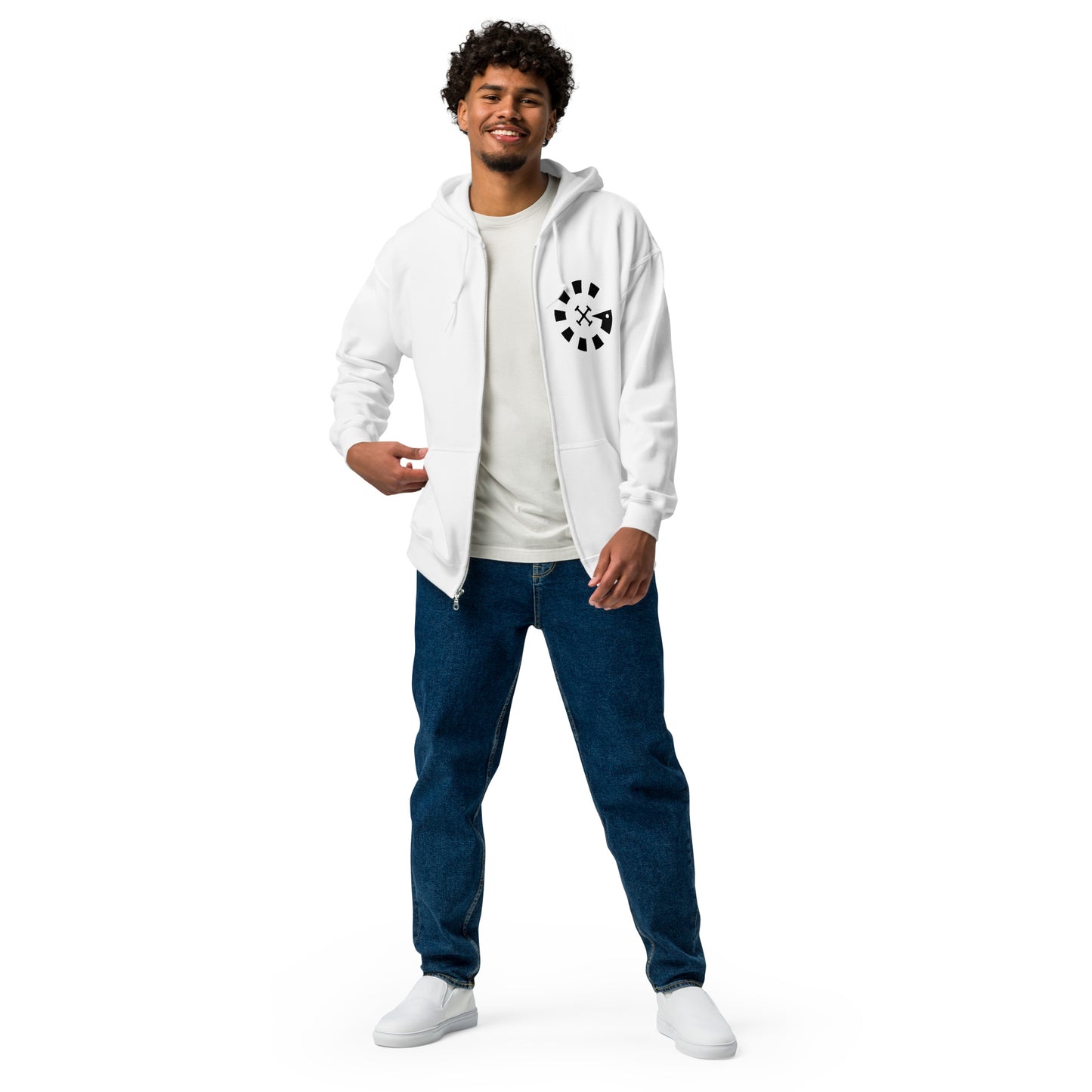 Big G Black Unisex heavy blend zip hoodie