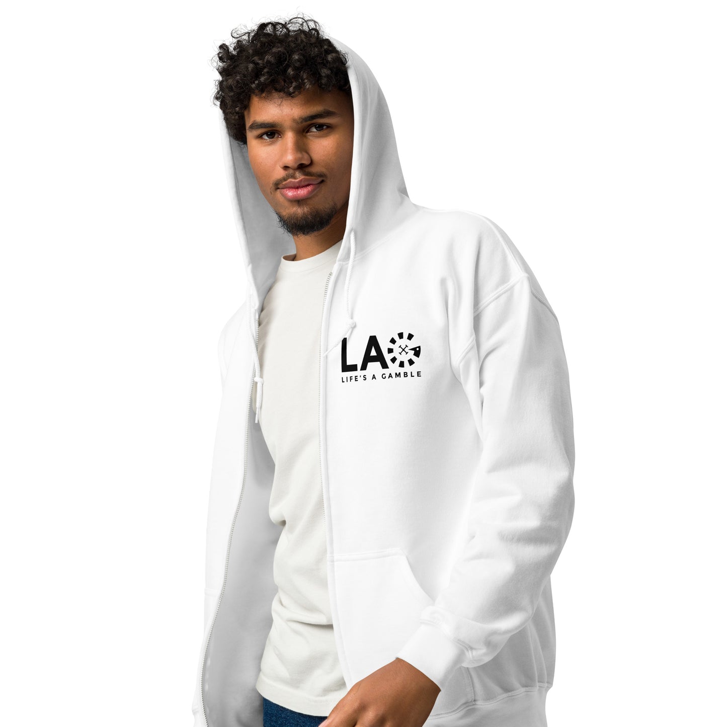 LAG Life's A Gamble Black Unisex heavy blend zip hoodie