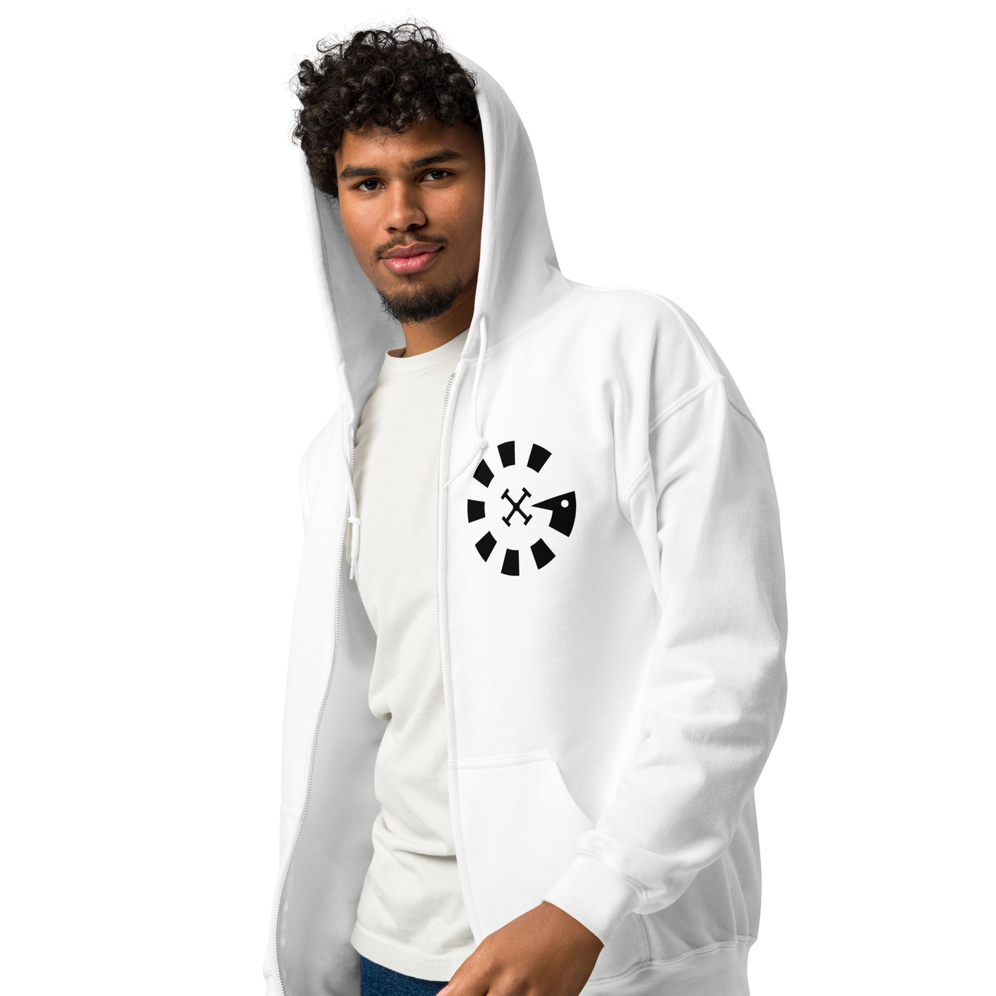 Big G Black Unisex heavy blend zip hoodie