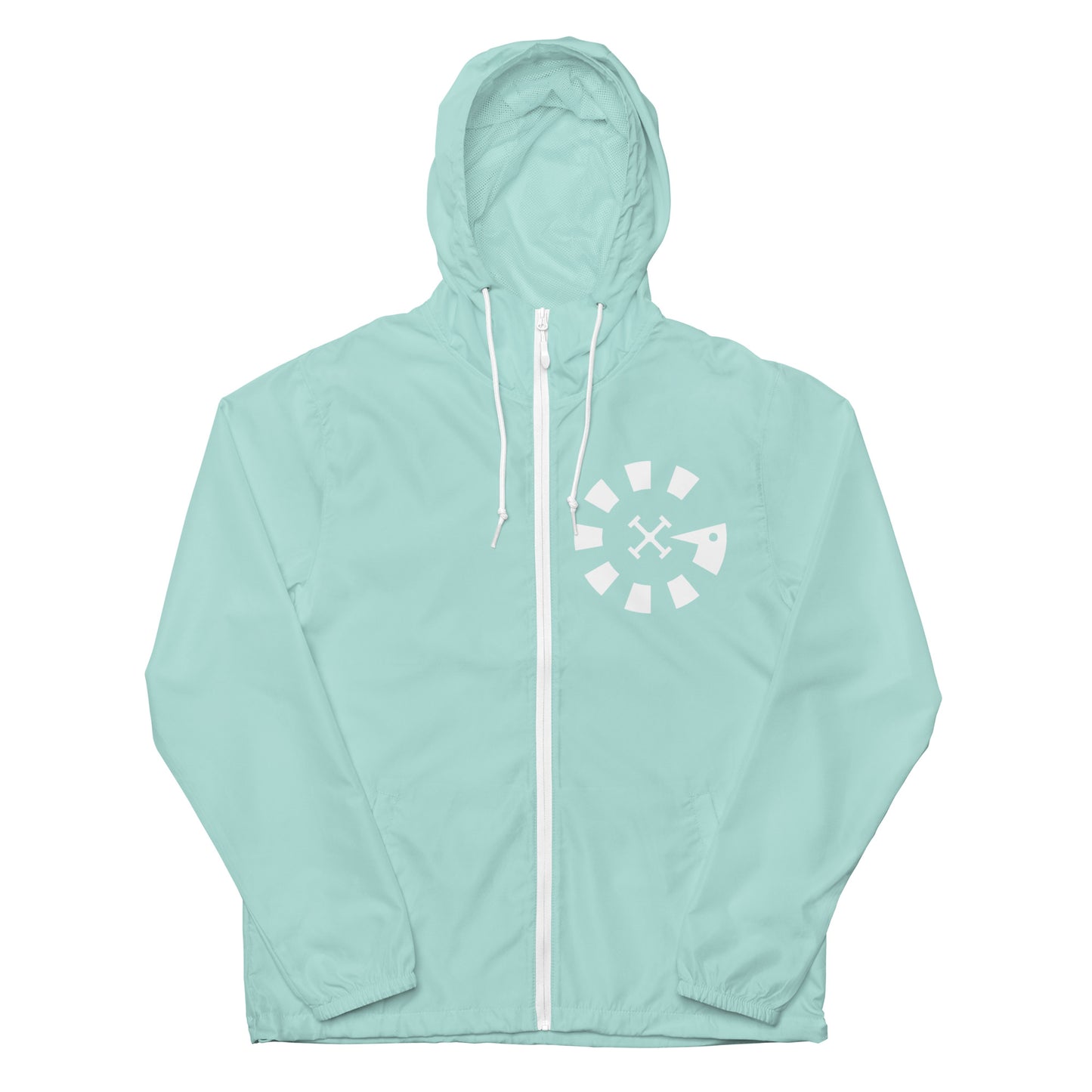 Big G White Unisex lightweight zip up windbreaker