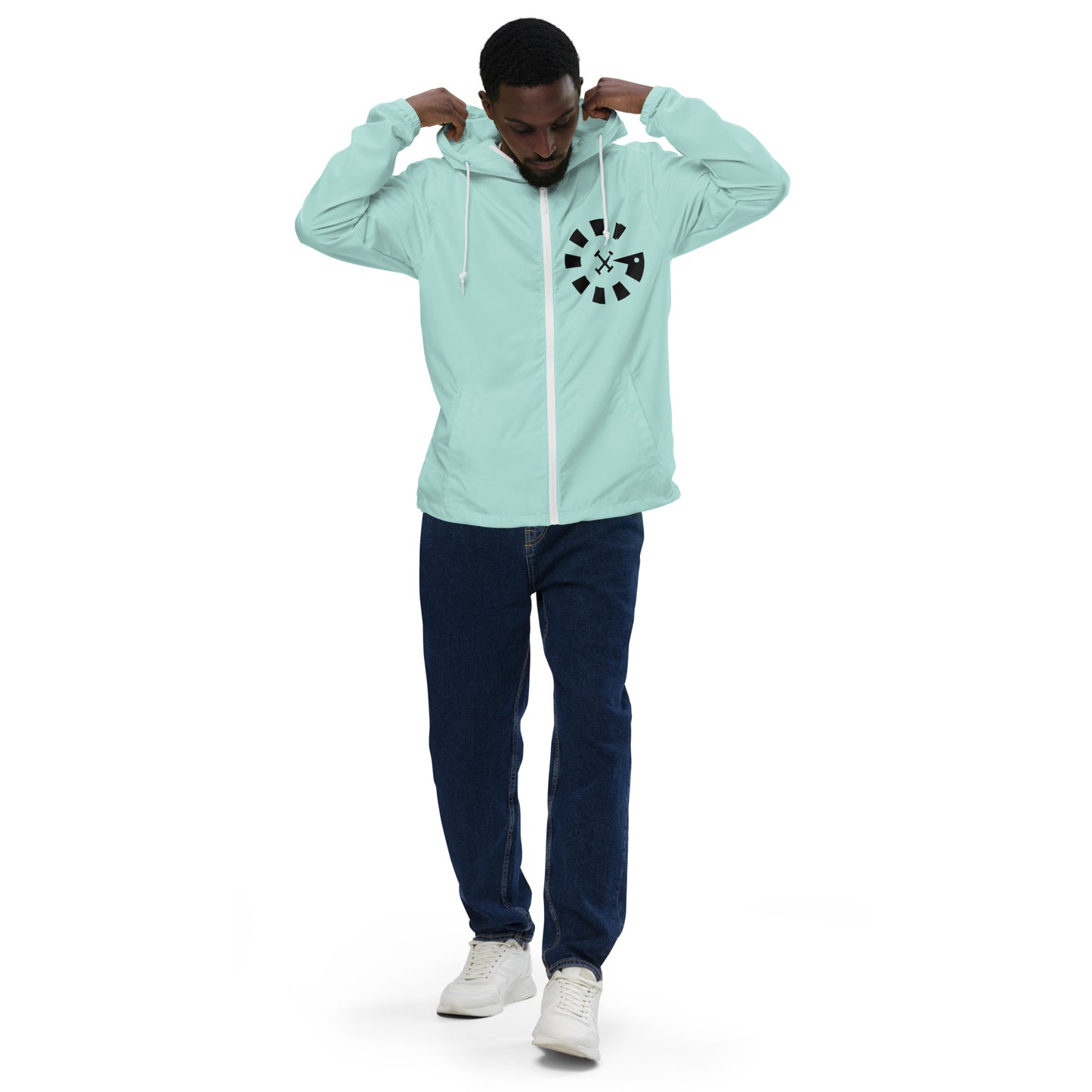Big G Black Unisex lightweight zip up windbreaker
