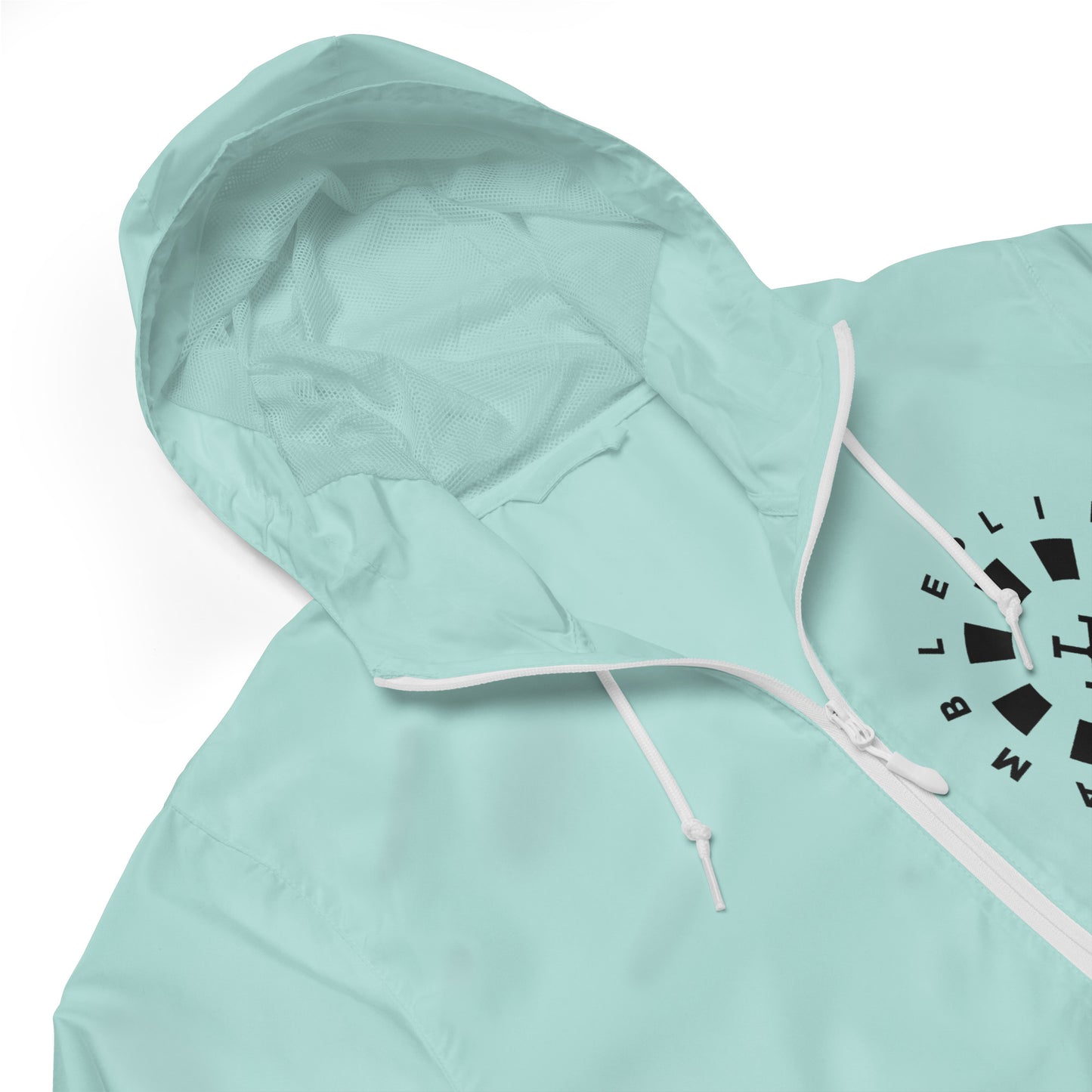 LAG Life's A Gamble Circle White Unisex lightweight zip up windbreaker