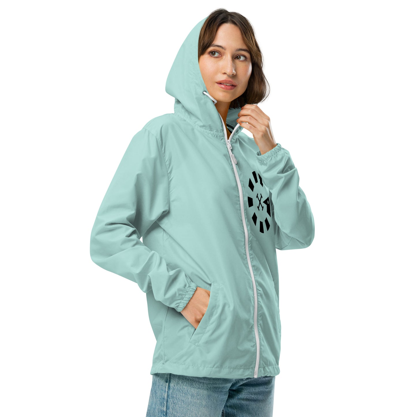 Big G Black Unisex lightweight zip up windbreaker