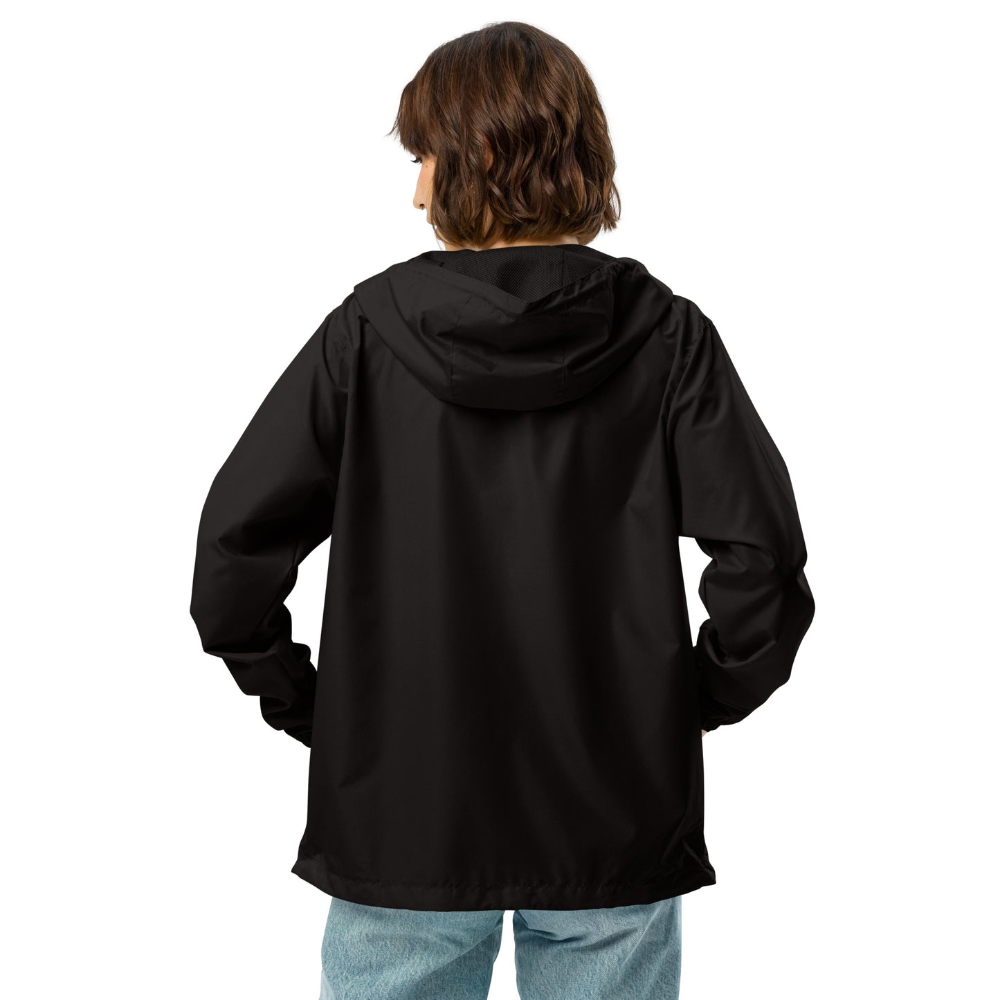 Big G White Unisex lightweight zip up windbreaker