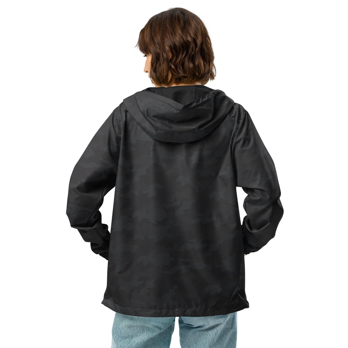 Big G White Unisex lightweight zip up windbreaker