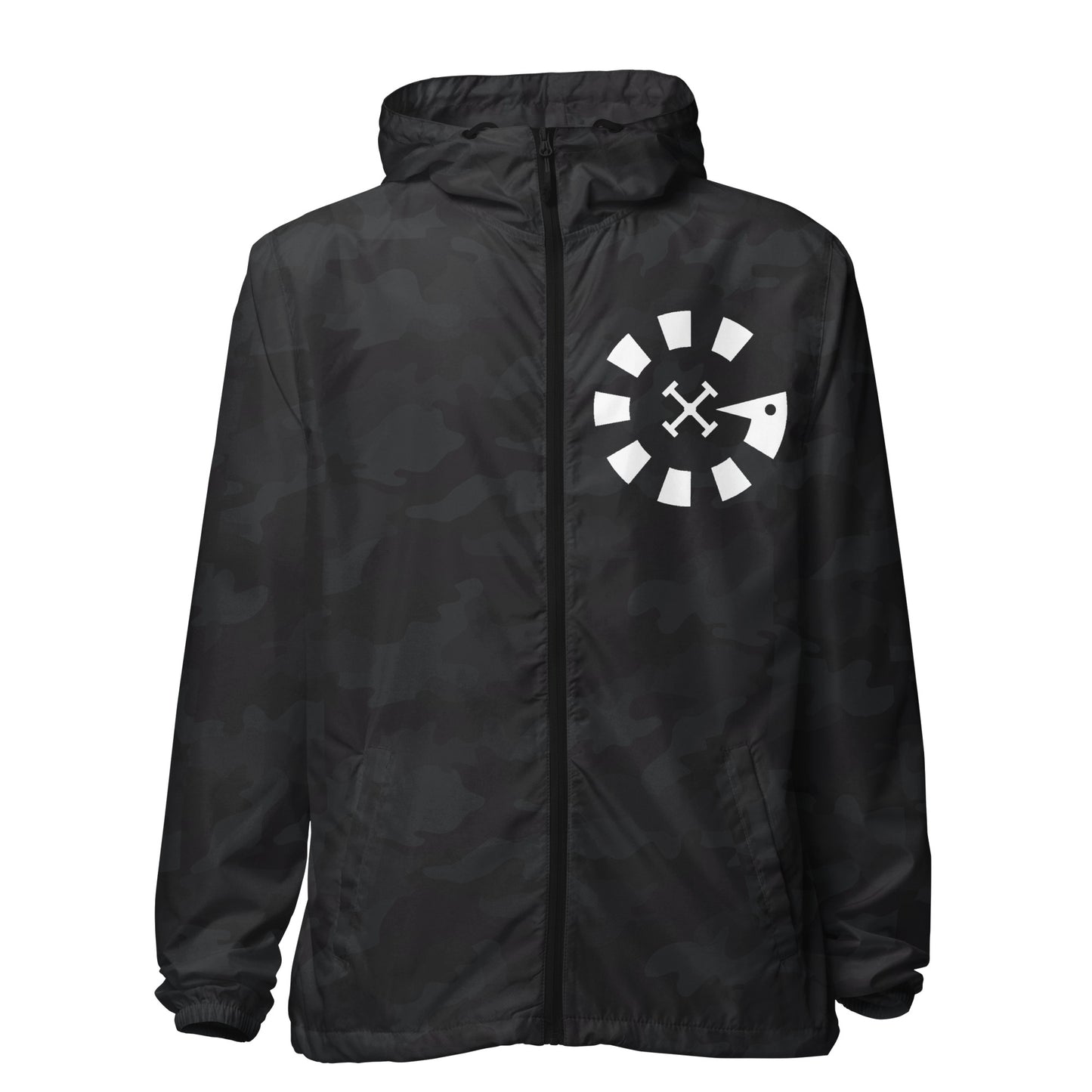 Big G White Unisex lightweight zip up windbreaker