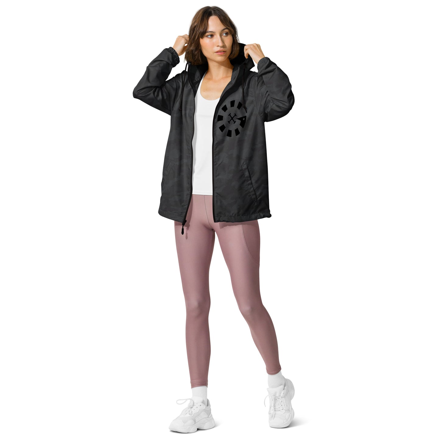 Big G Black Unisex lightweight zip up windbreaker