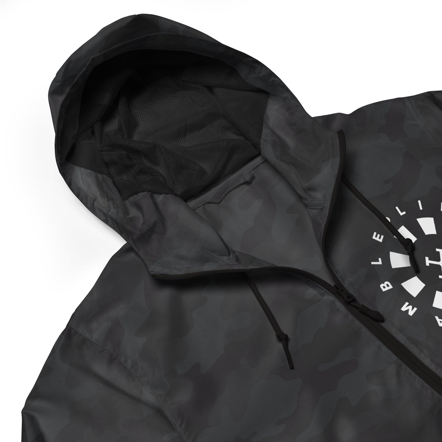 LAG Life's A Gamble Circle White Unisex lightweight zip up windbreaker