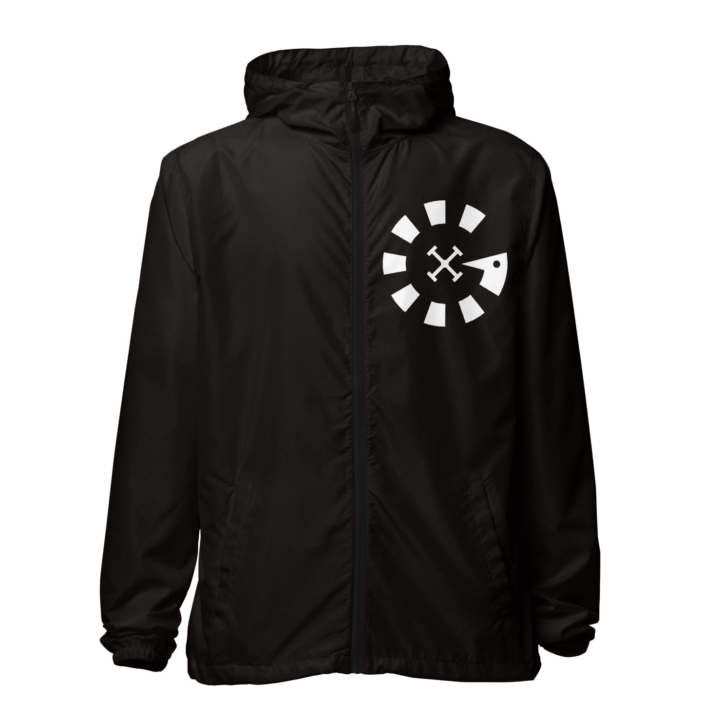 Big G White Unisex lightweight zip up windbreaker