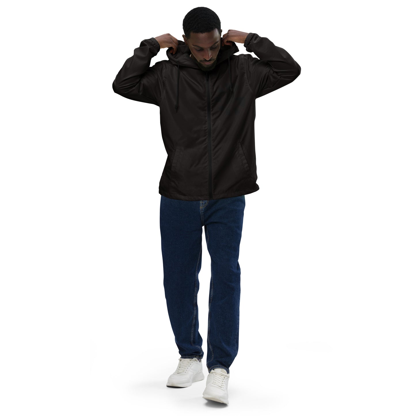 Big G Black Unisex lightweight zip up windbreaker