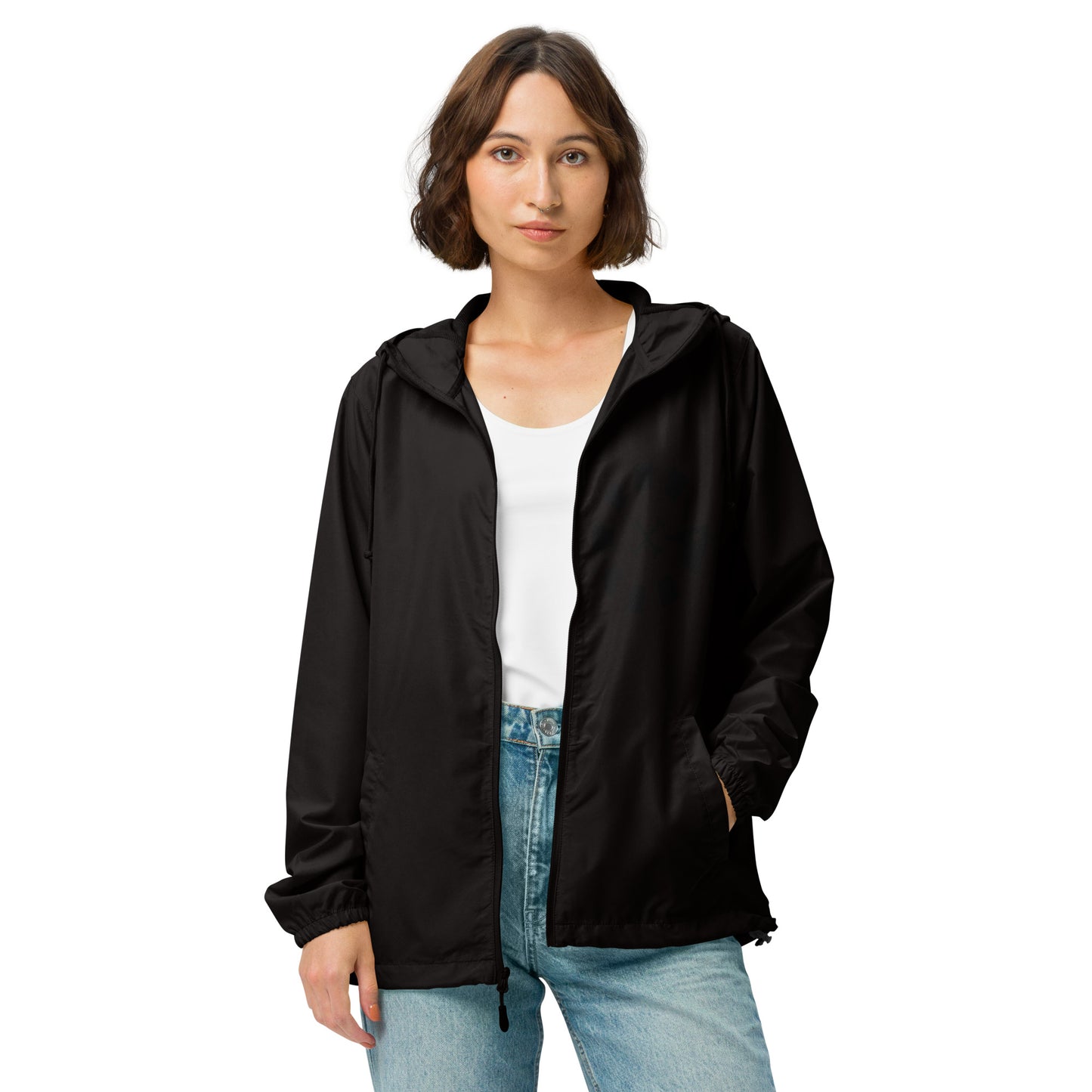 Big G Black Unisex lightweight zip up windbreaker