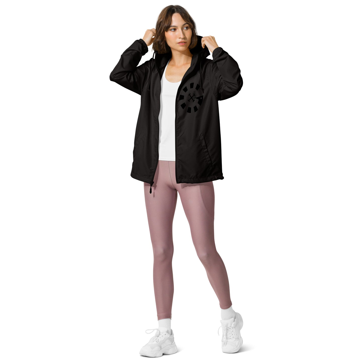 Big G Black Unisex lightweight zip up windbreaker