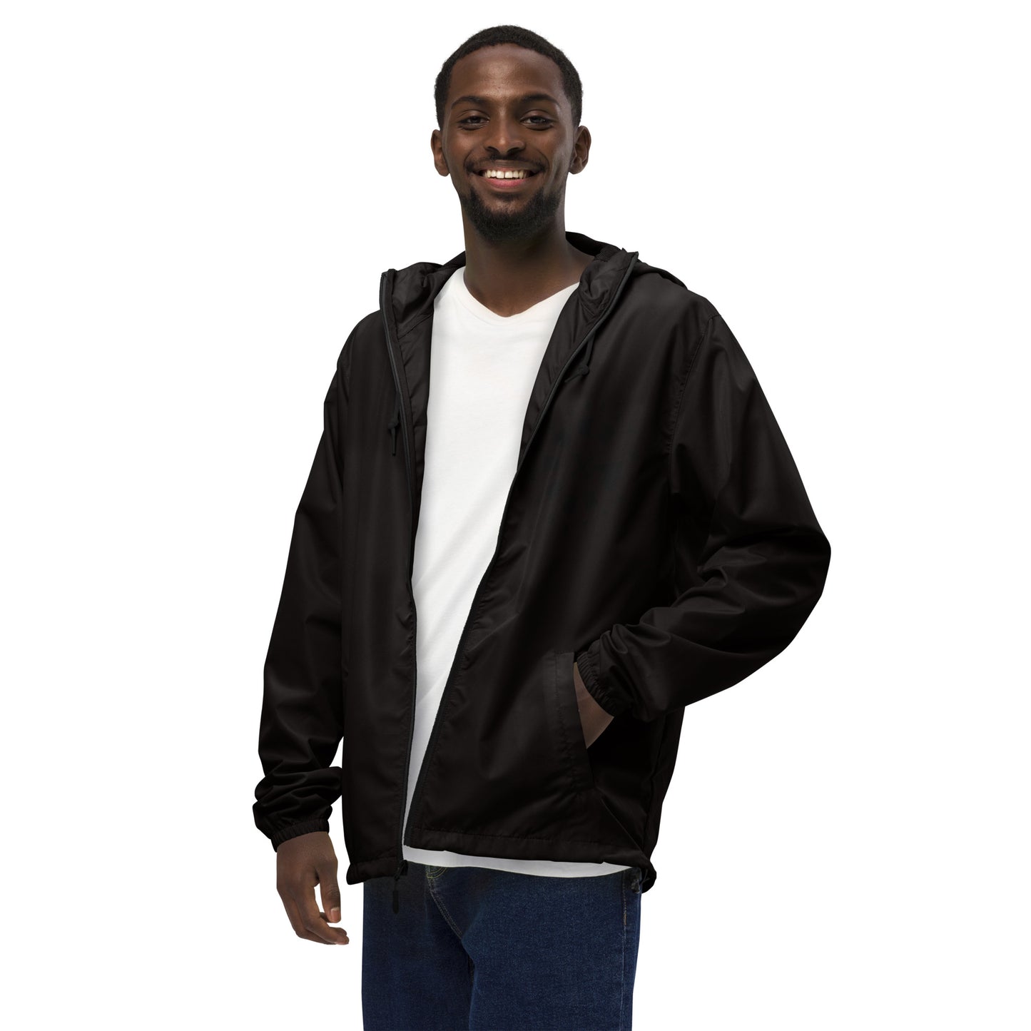 LAG Life's A Gamble Circle White Unisex lightweight zip up windbreaker