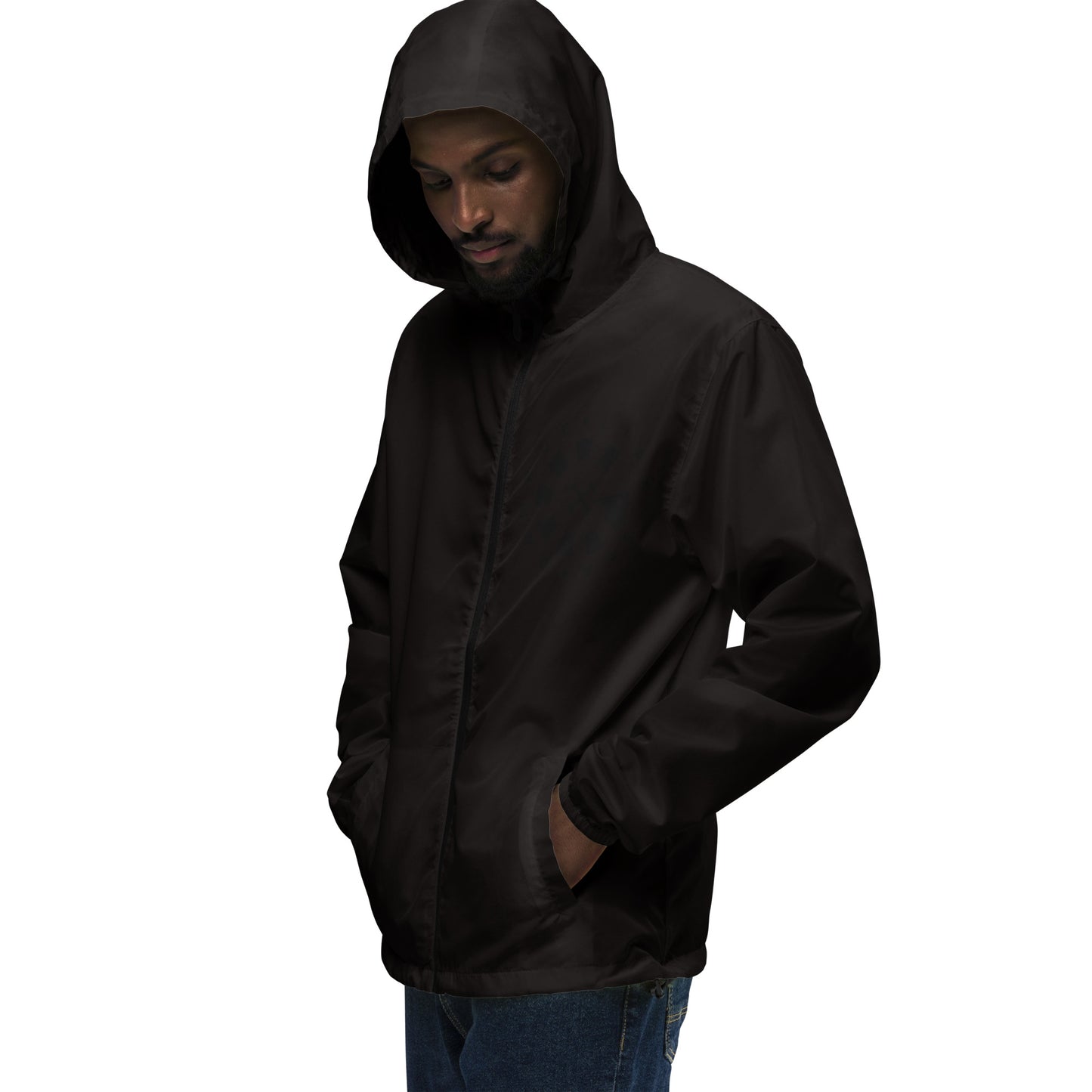 LAG Life's A Gamble Circle White Unisex lightweight zip up windbreaker