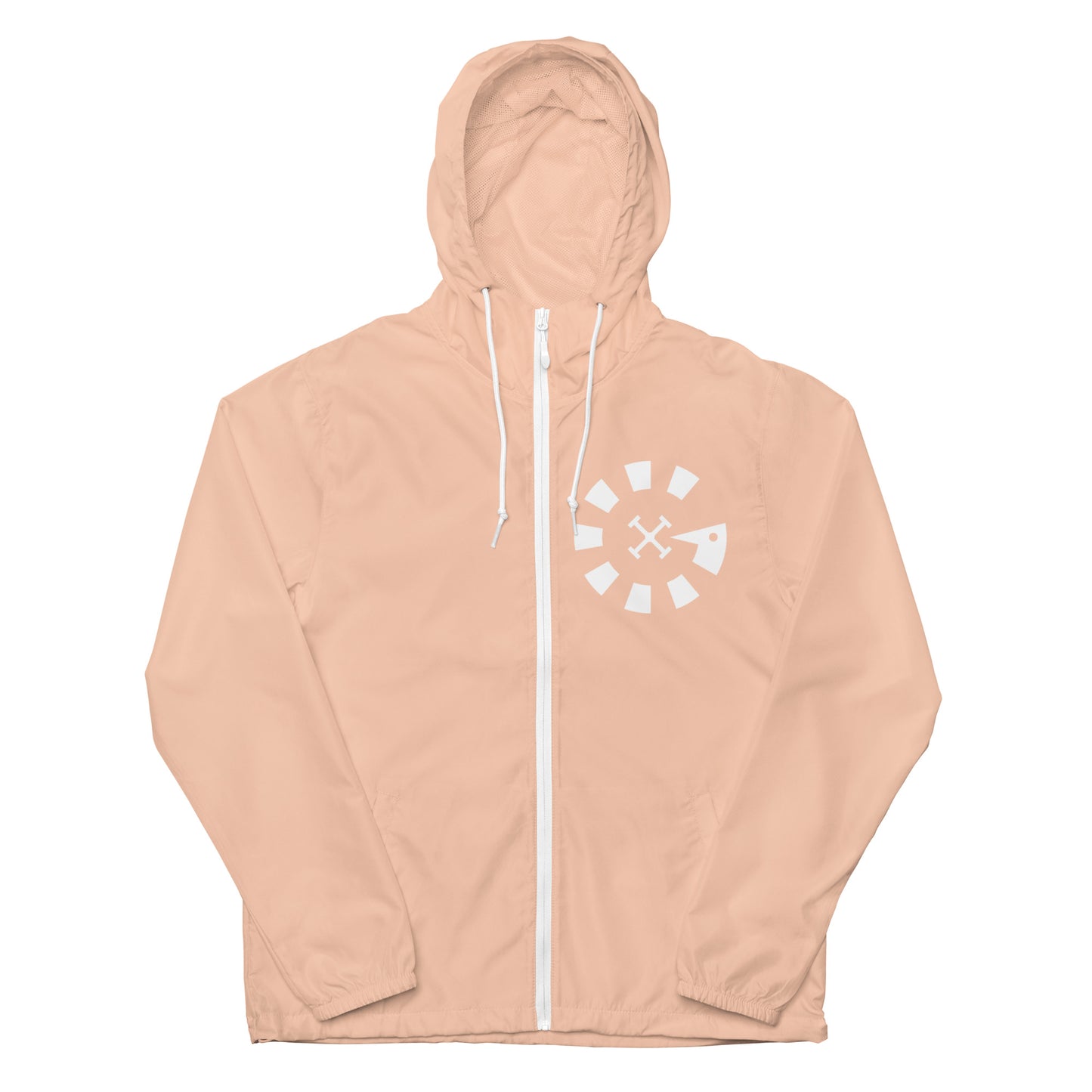 Big G White Unisex lightweight zip up windbreaker