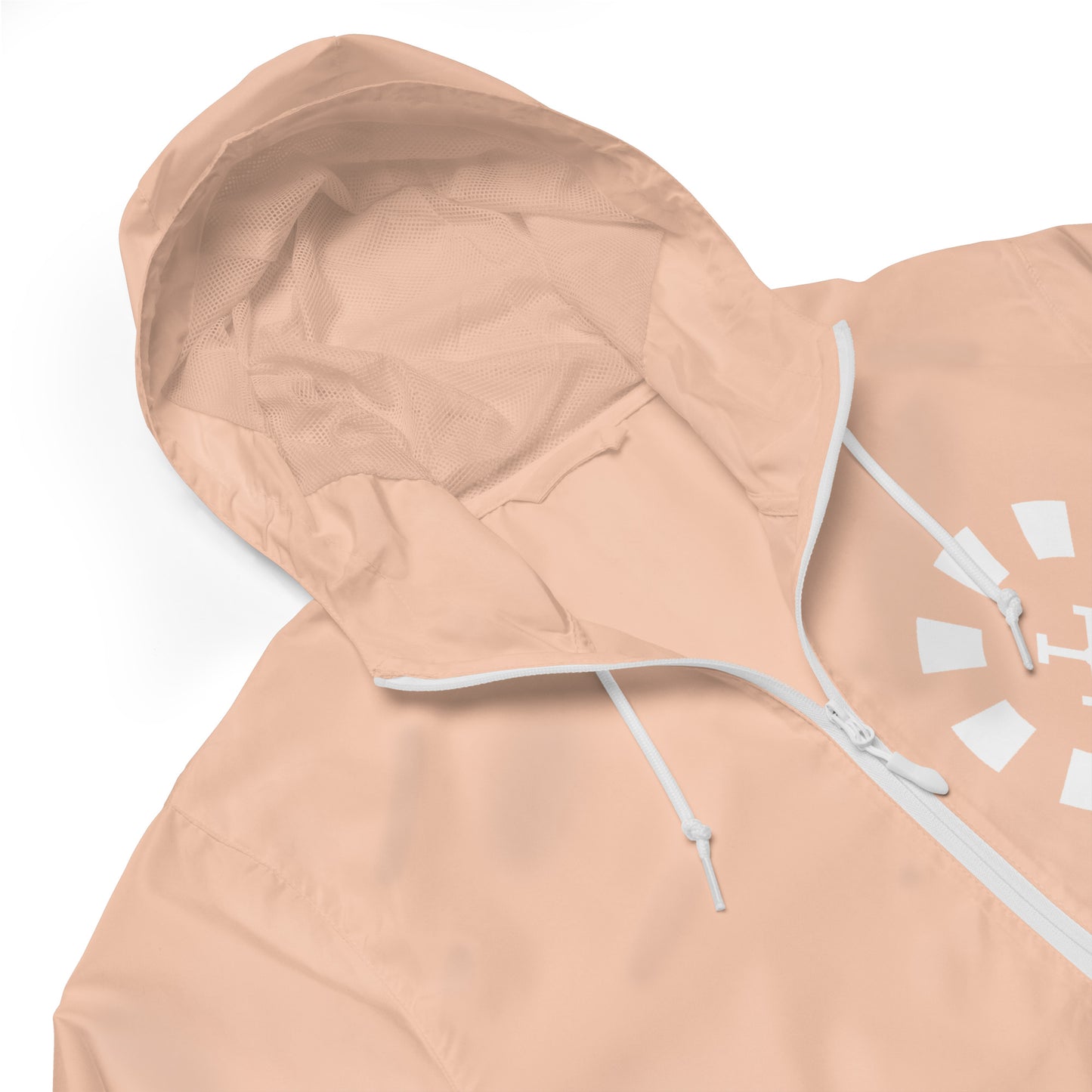 Big G White Unisex lightweight zip up windbreaker