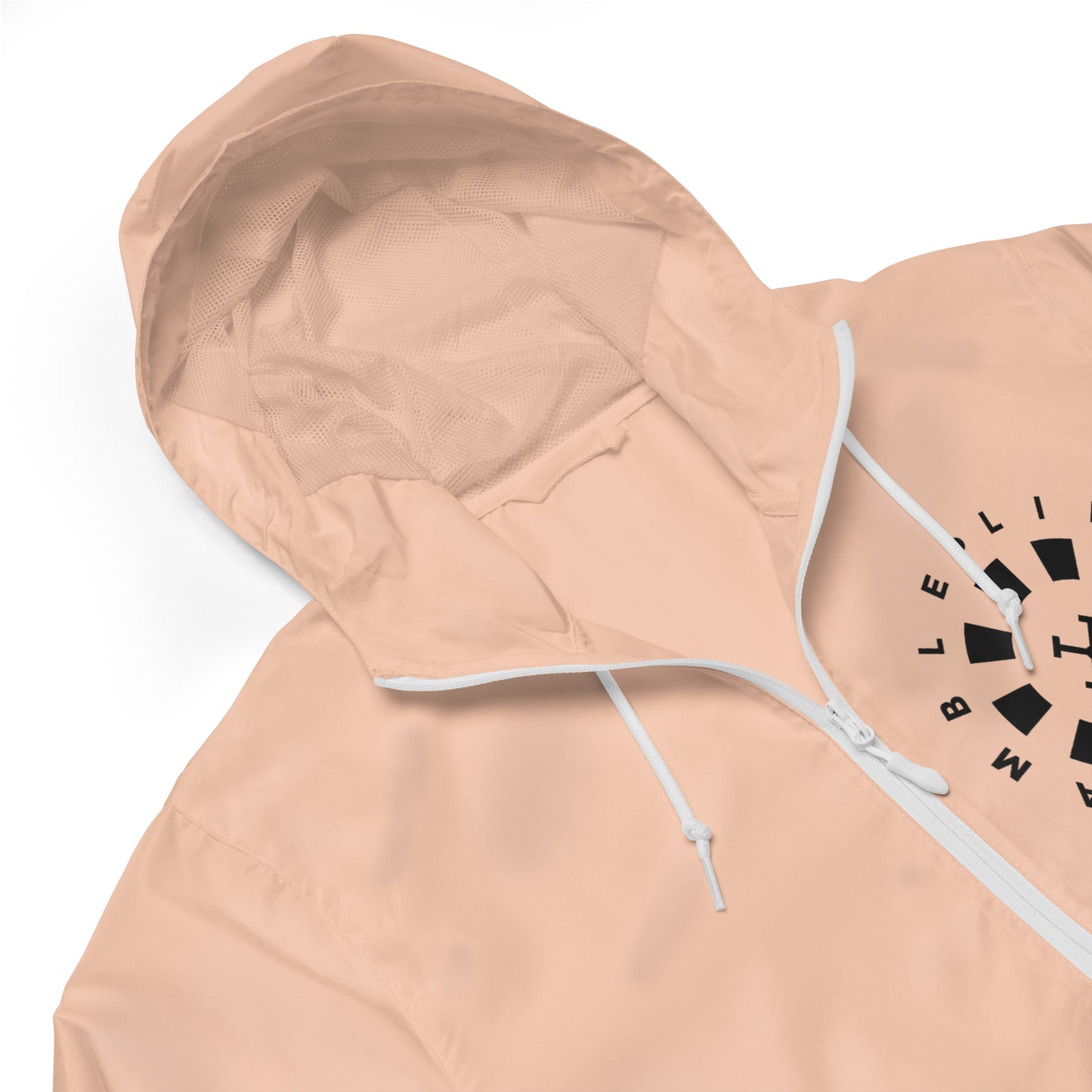 LAG Life's A Gamble Circle White Unisex lightweight zip up windbreaker