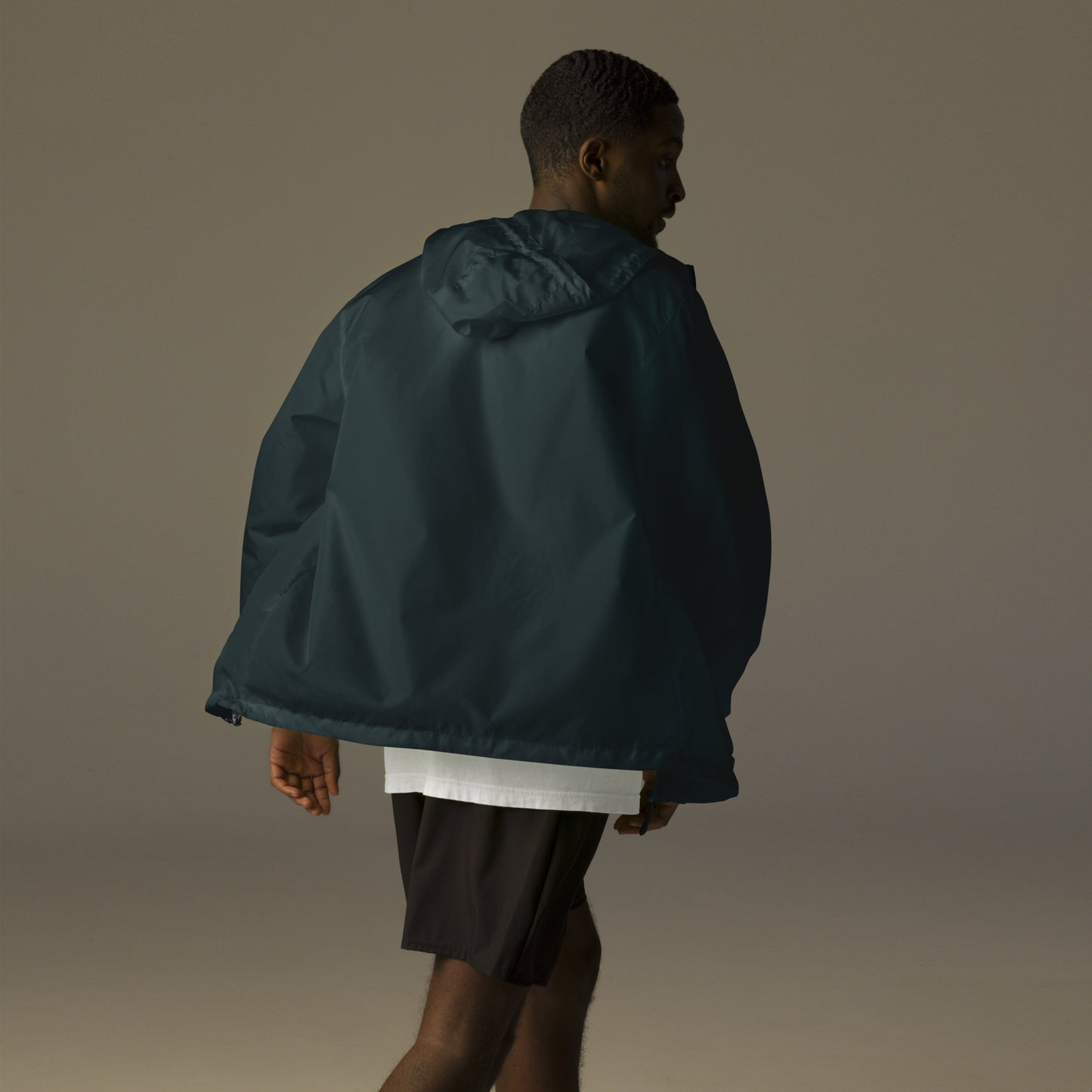 LAG Life's A Gamble Circle White Unisex lightweight zip up windbreaker