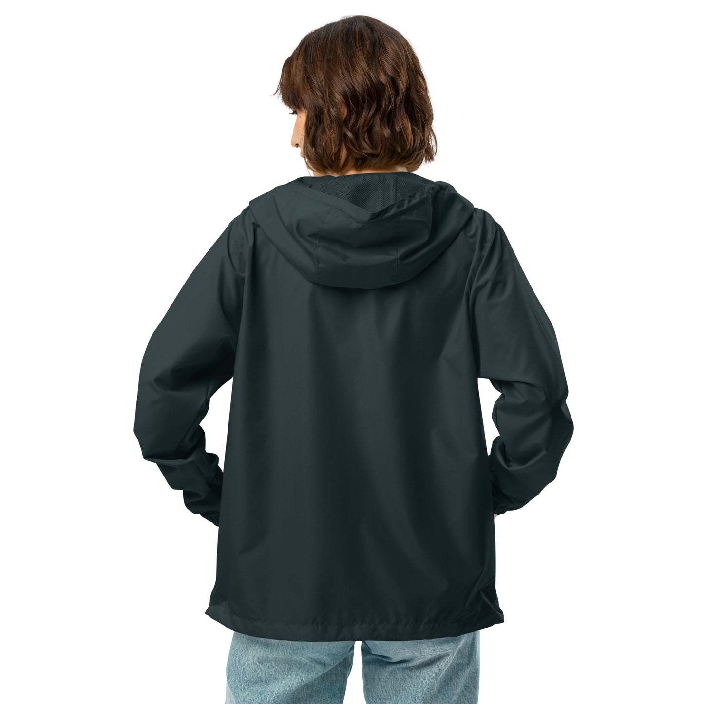 Big G White Unisex lightweight zip up windbreaker